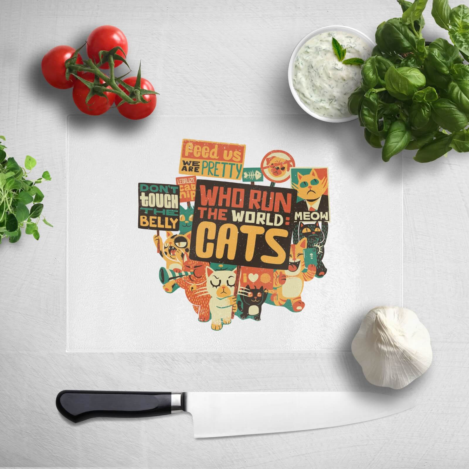 Who Run The World? Cats Chopping Board