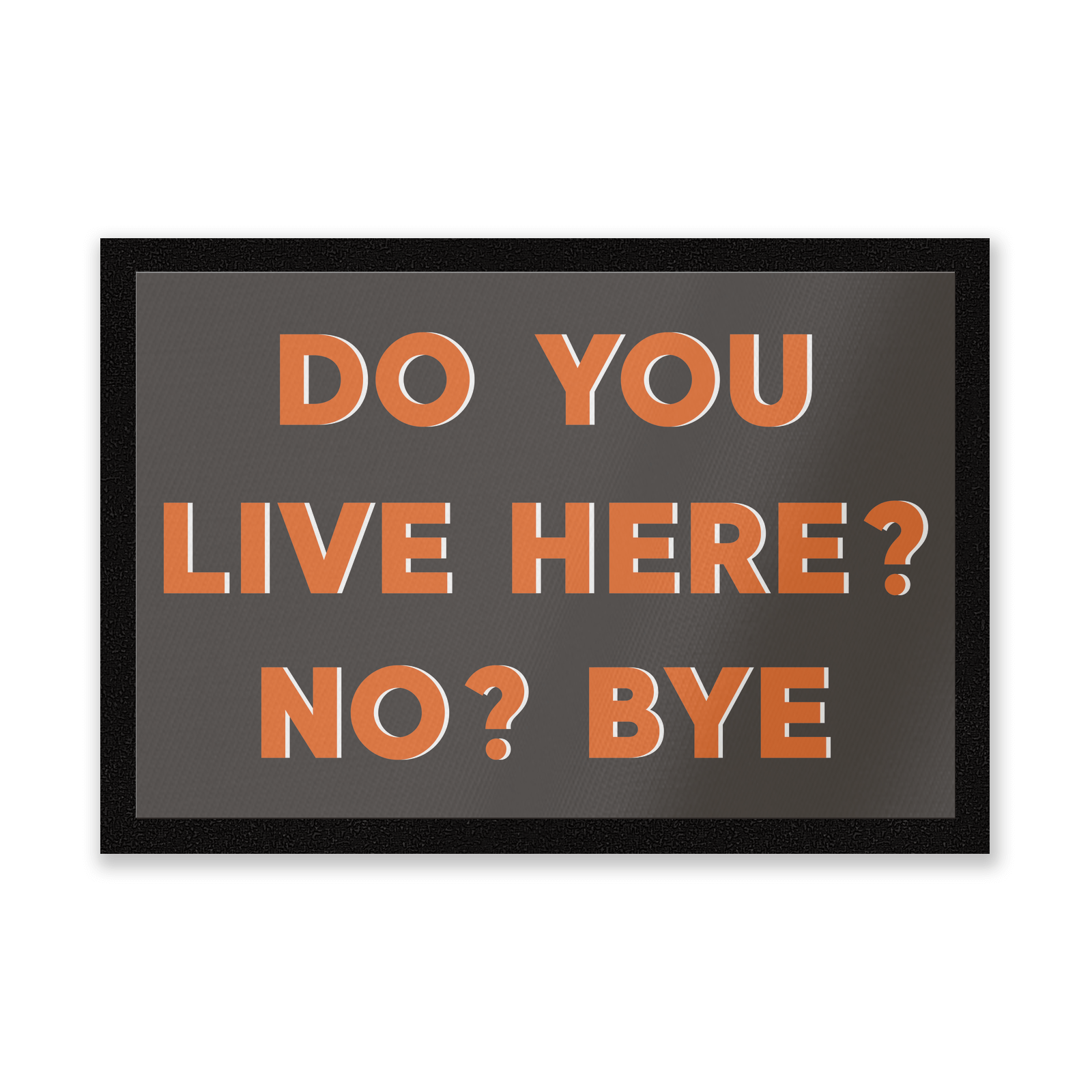 Do You Live Here? No? Bye Entrance Mat