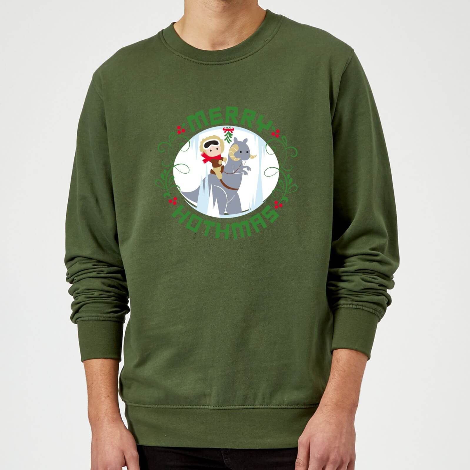 Star Wars Merry Hothmas Christmas Sweater - Forest Green - L - Forest Green