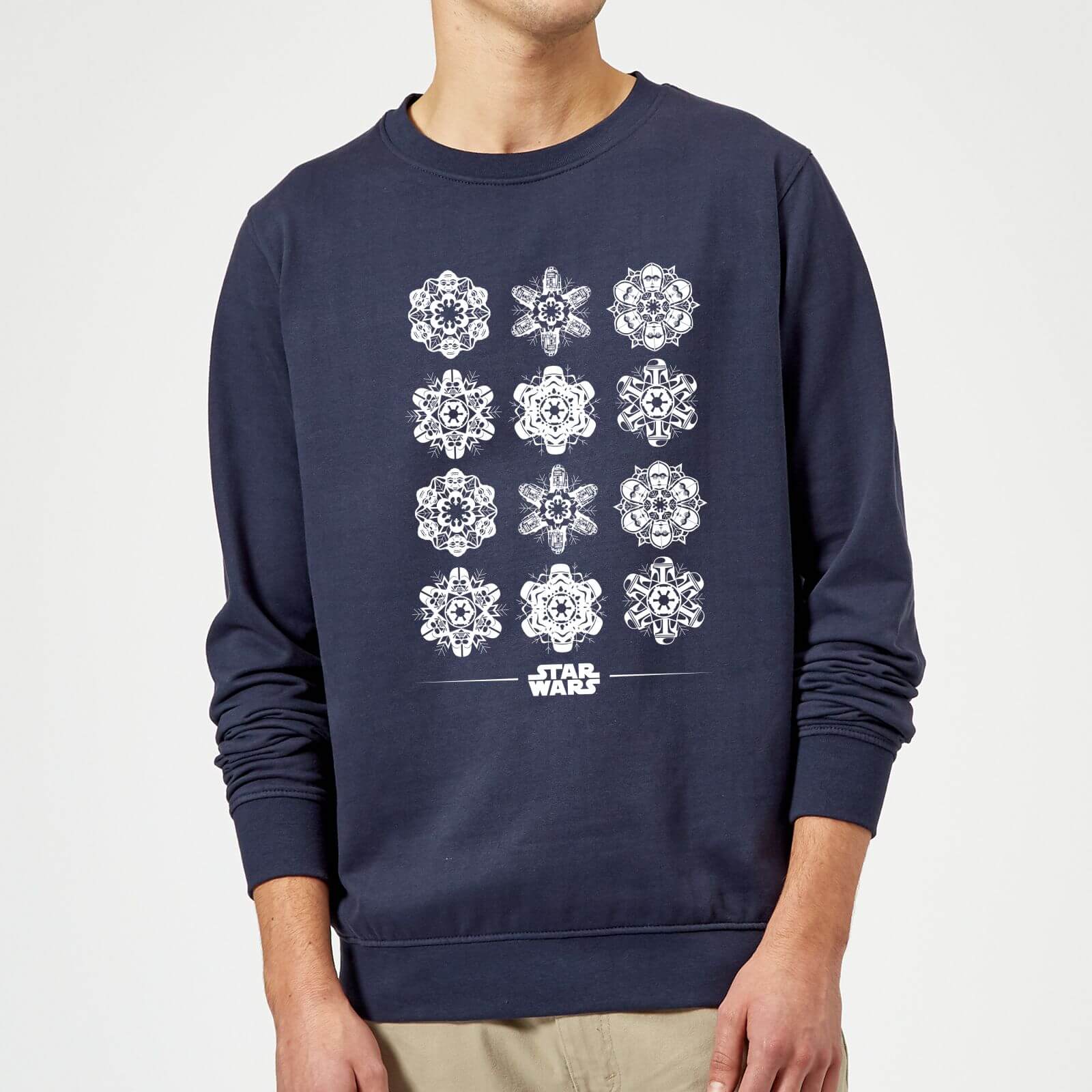 Star Wars Snowflake Christmas Jumper - Navy - L