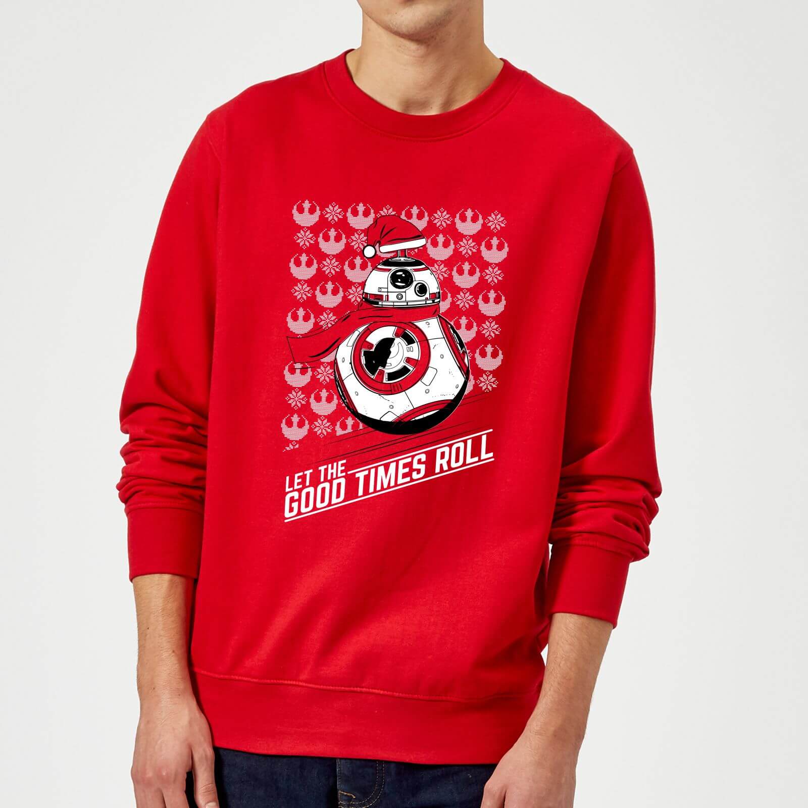 Star Wars Let The Good Times Roll Christmas Sweatshirt - Red - M