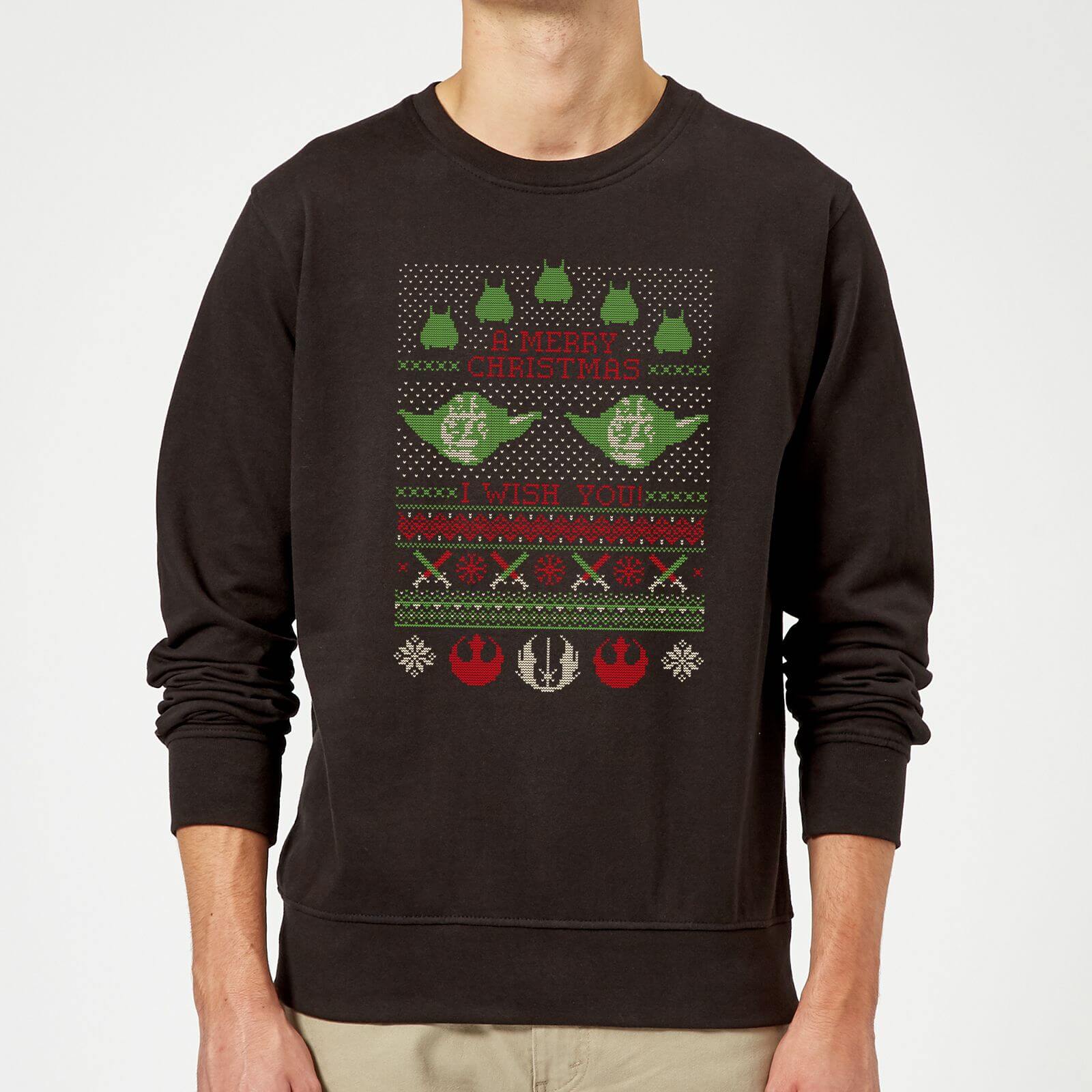 Star Wars Merry Christmas I Wish You Knit Maglione Natalizio - Nero - XL