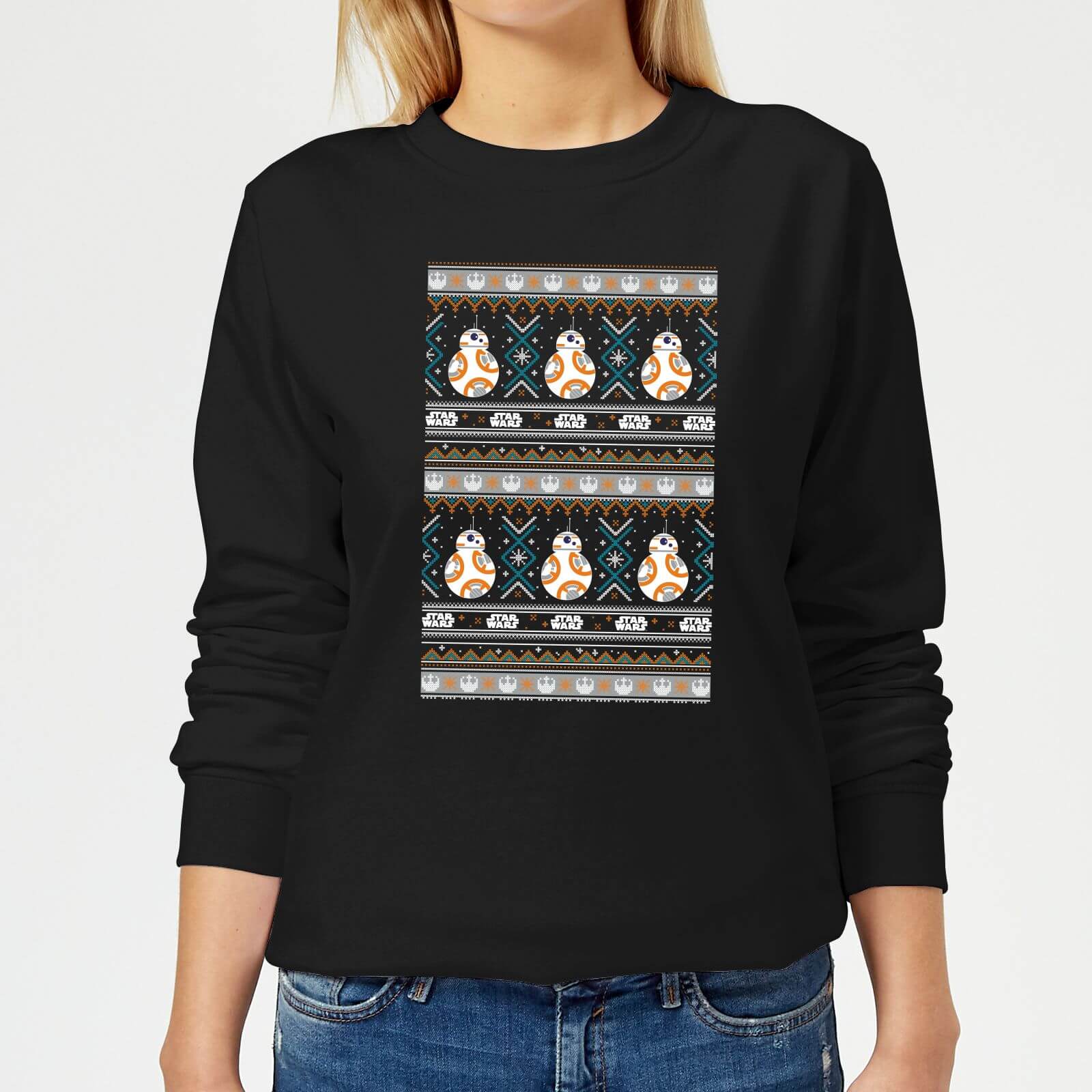 

Star Wars BB-8 Pattern Maglione Natalizio Donna - Nero - XL