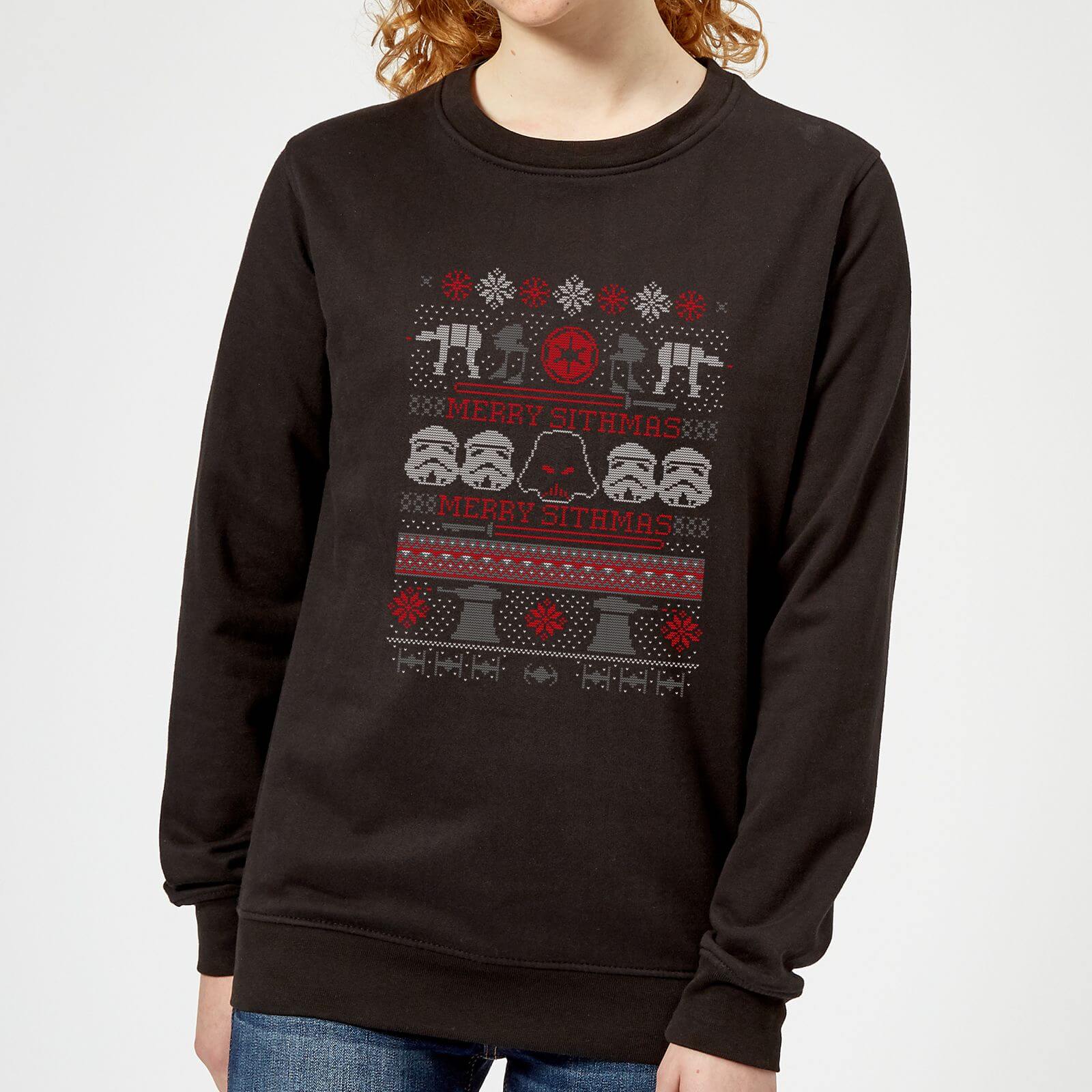 Star Wars Merry Sithmas Knit Women's Christmas Sweatshirt - Black - XL