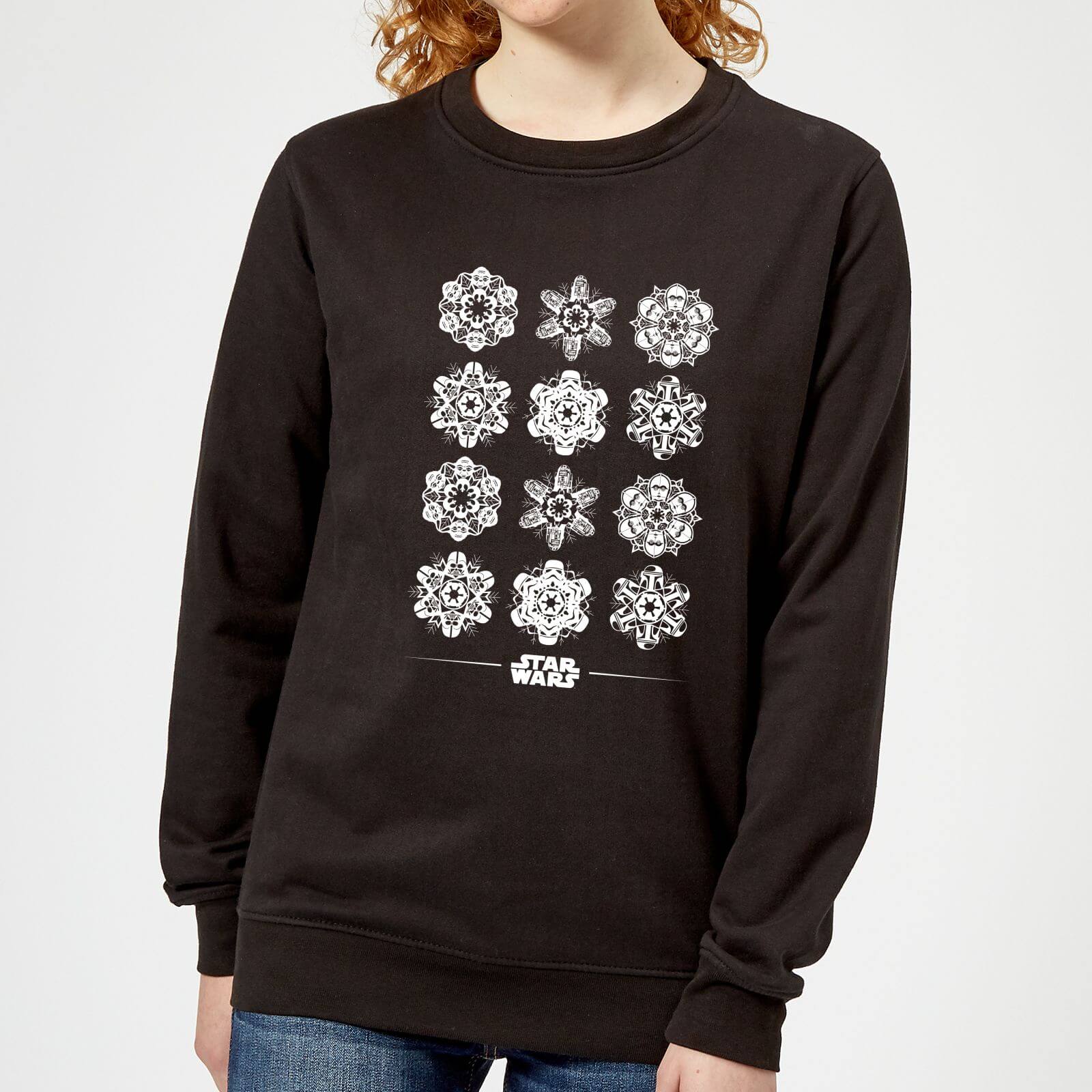 Star Wars Snowflake Women's Christmas Jumper - Black - S