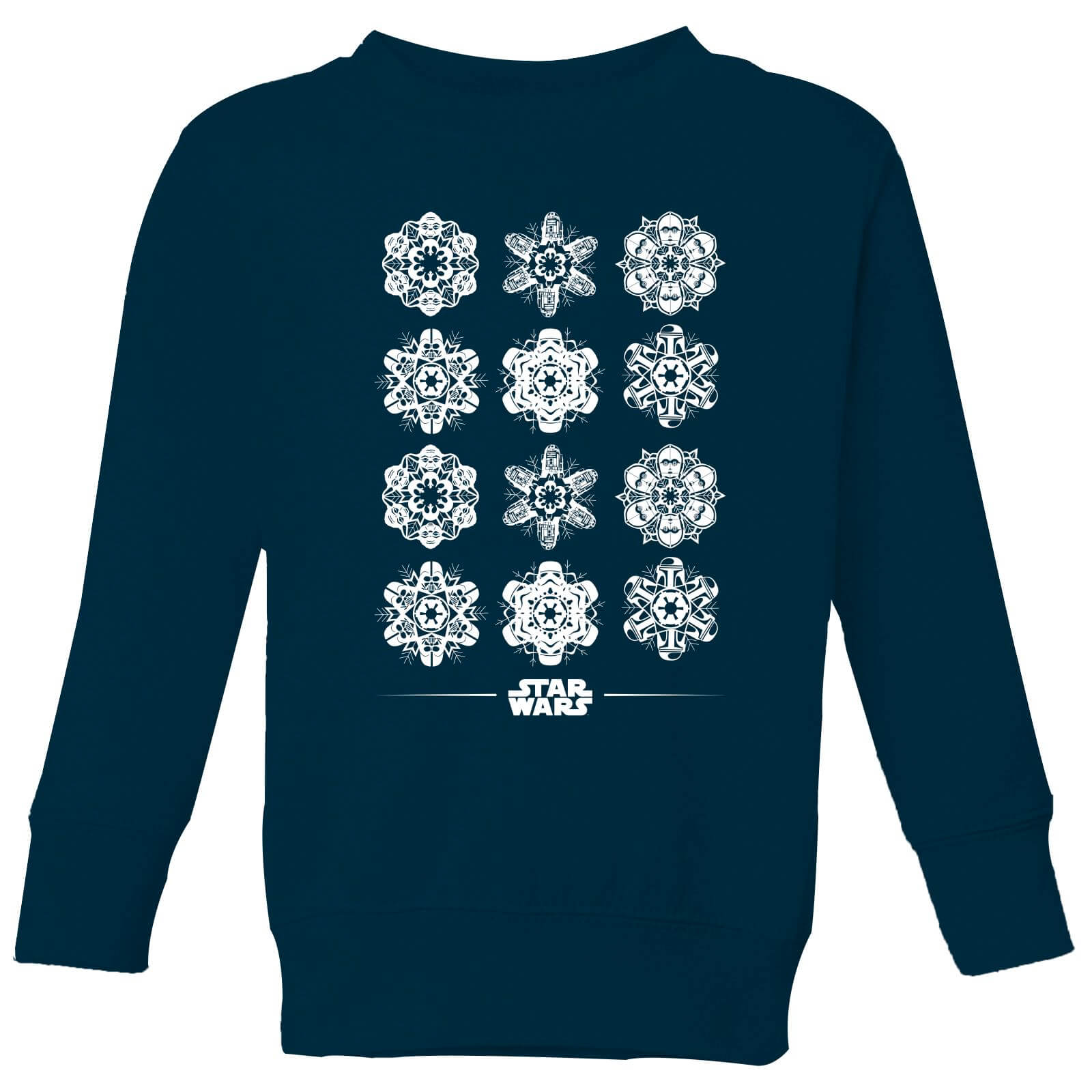 Star Wars Snowflake Kids Christmas Sweatshirt - Navy - 9-10 Years