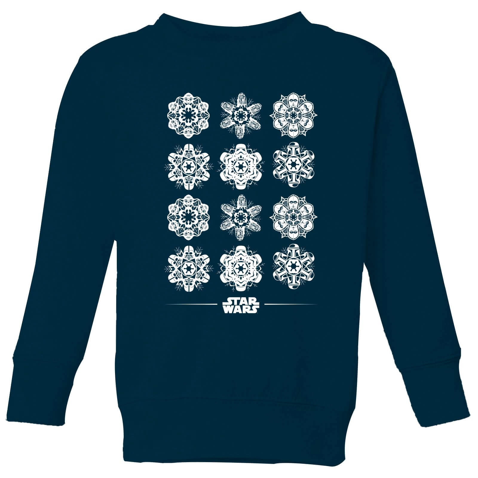 Star Wars Snowflake Kids Christmas Jumper - Navy - 9-10 Years