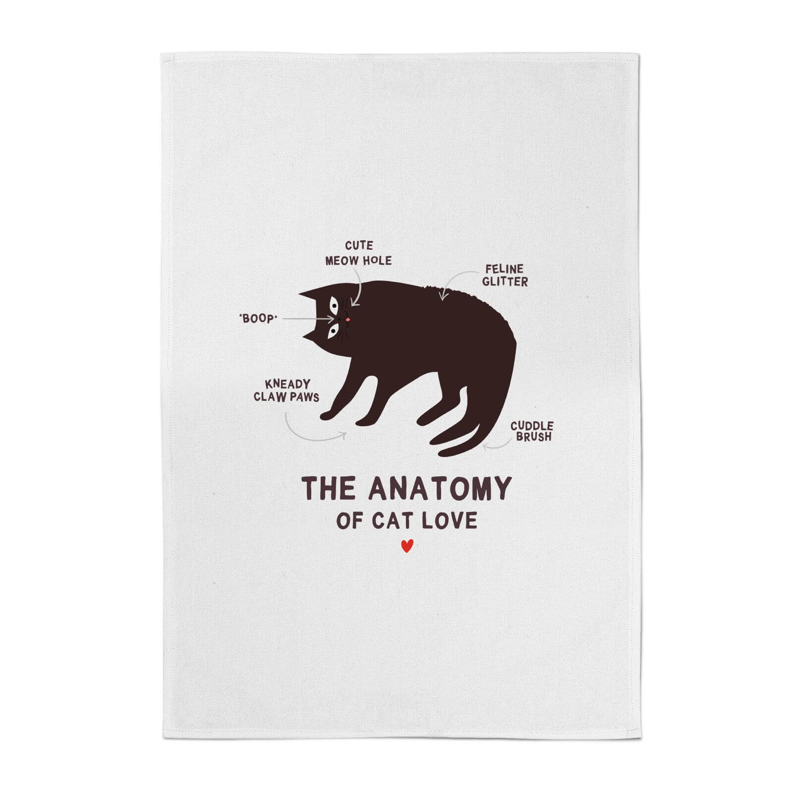 The Anatomy Of Cat Love Cotton Tea Towel