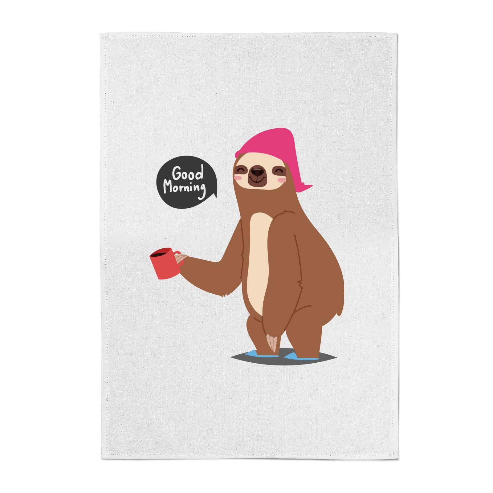 Good Morning Sloth Cotton Tea Towel