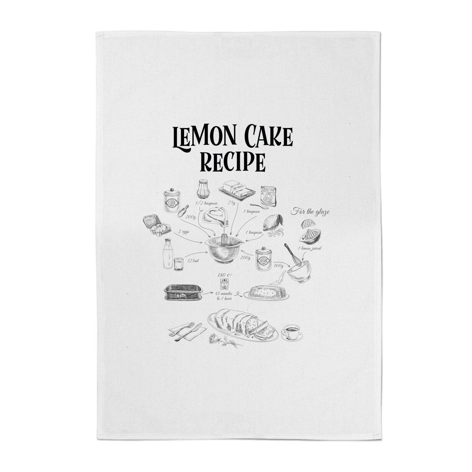 Lemon Cake Recipe Cotton Tea Towel