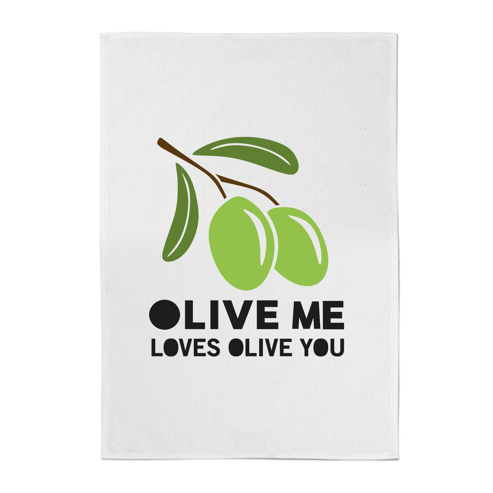 Olive Me Loves Olive You Cotton Tea Towel