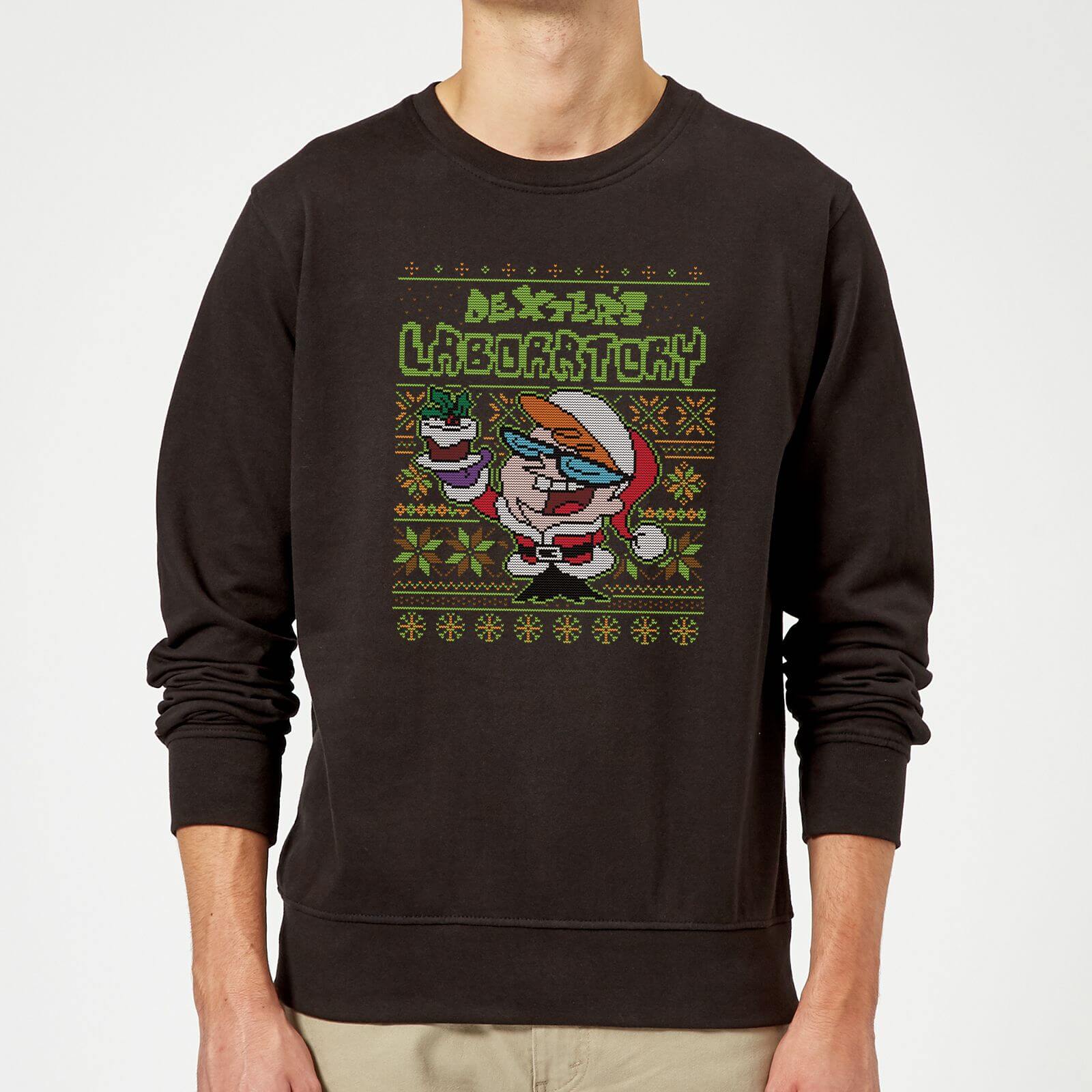 Dexter's Lab Pattern Christmas Sweatshirt - Black - XXL
