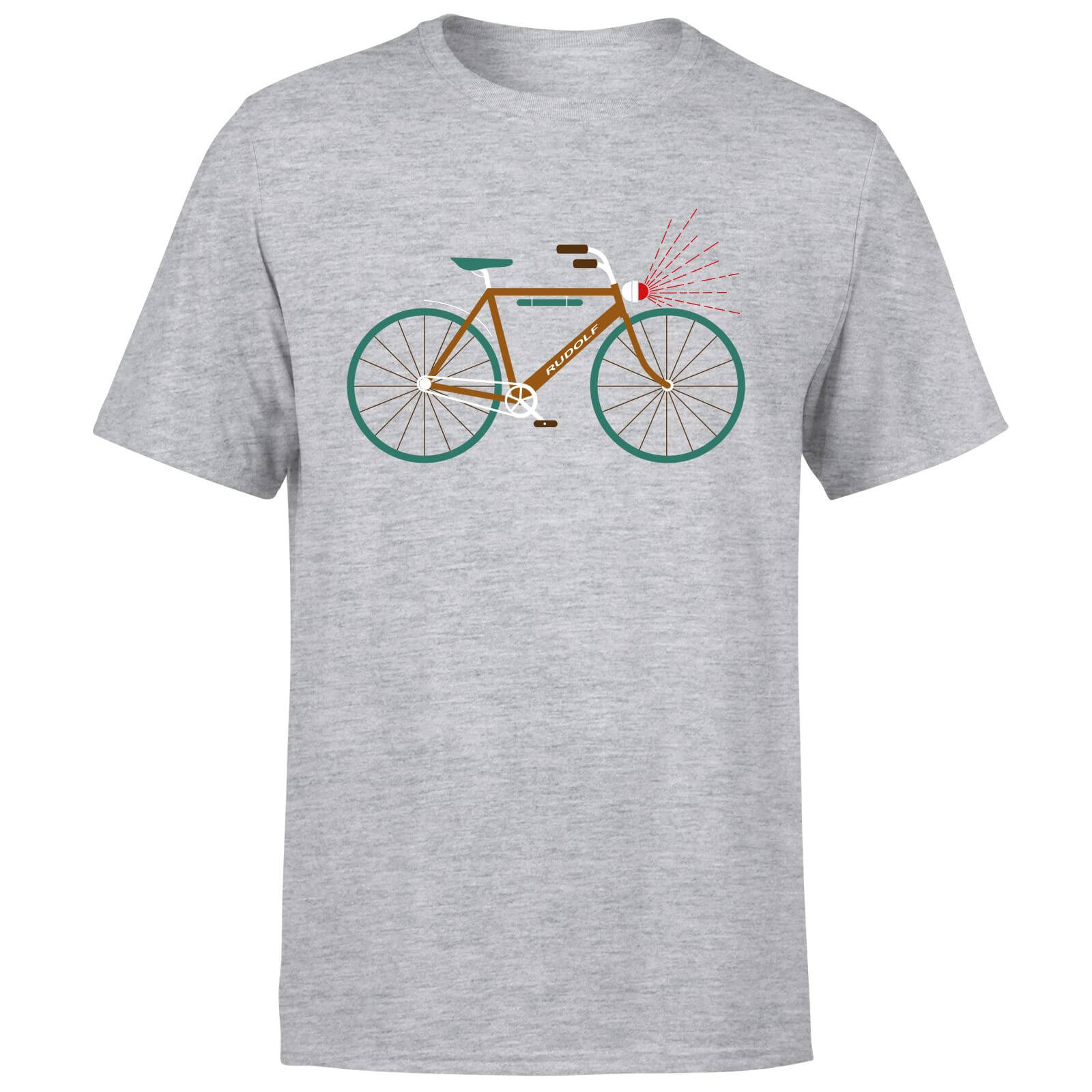 Rudolph Bike Men's Christmas T-Shirt - Grey - S - Grey