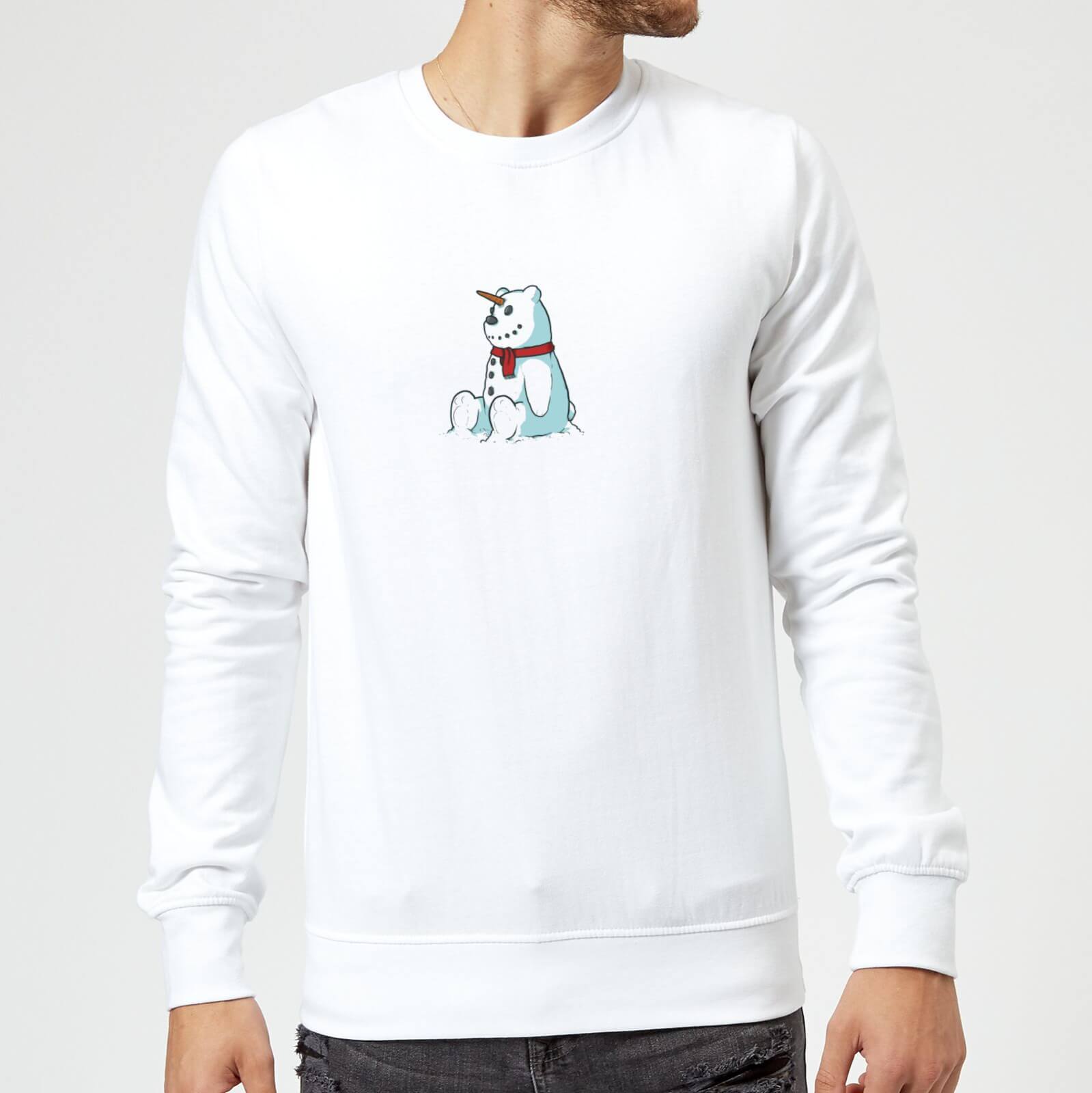 Unicorn Snowman Christmas Sweatshirt - White - M - White