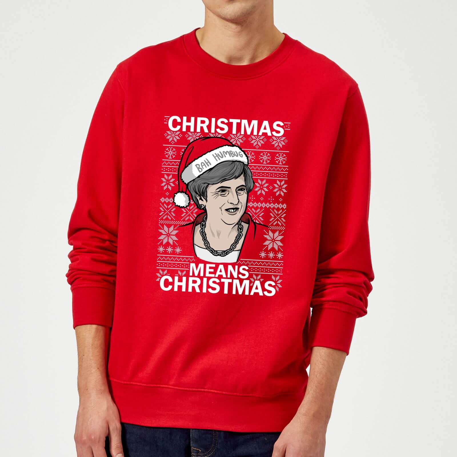 Christmas Means Christmas Christmas Sweatshirt - Red - M