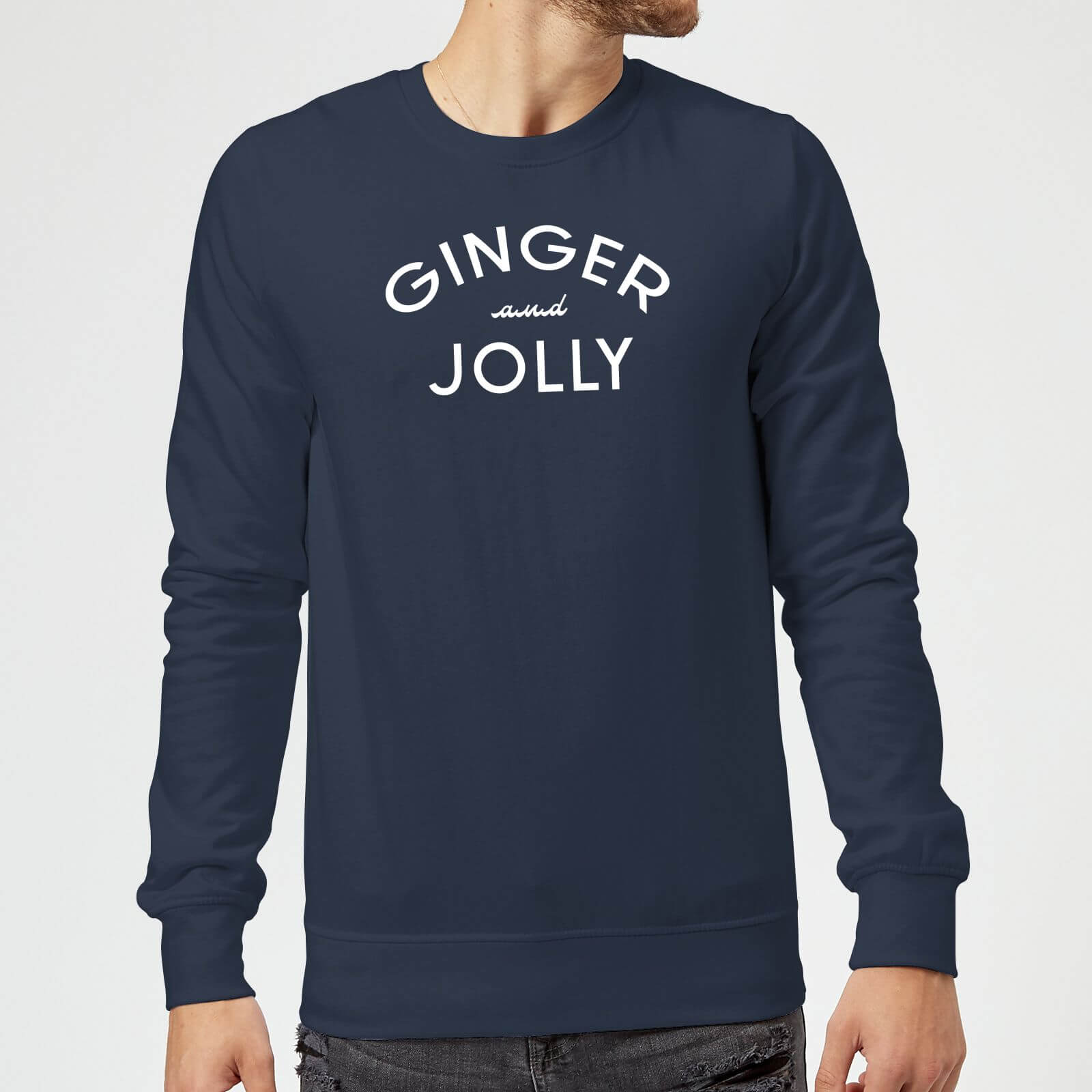 Ginger and Jolly Christmas Sweatshirt - Navy - 3XL