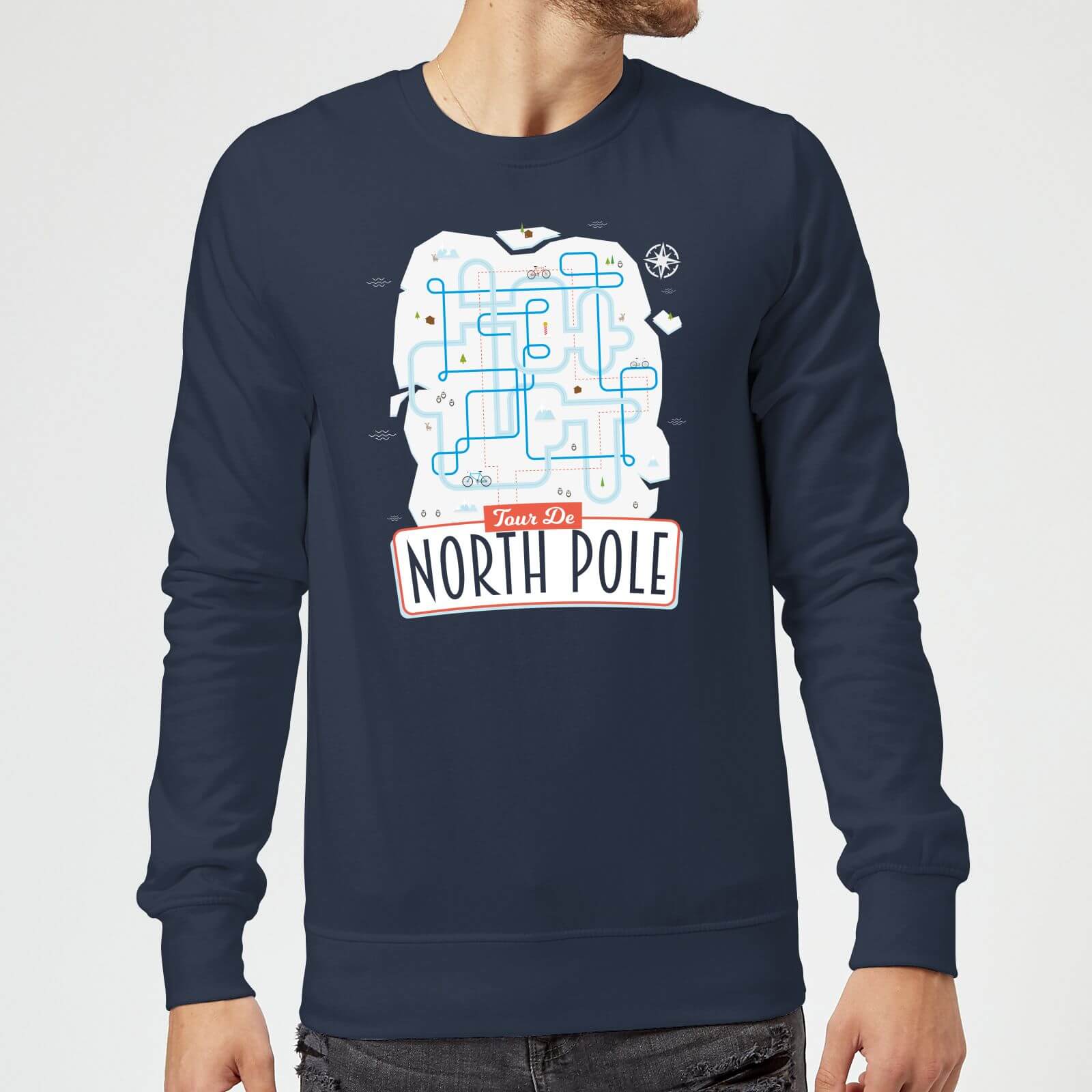 Christmas Sweatshirt - Navy - 3XL - Navy