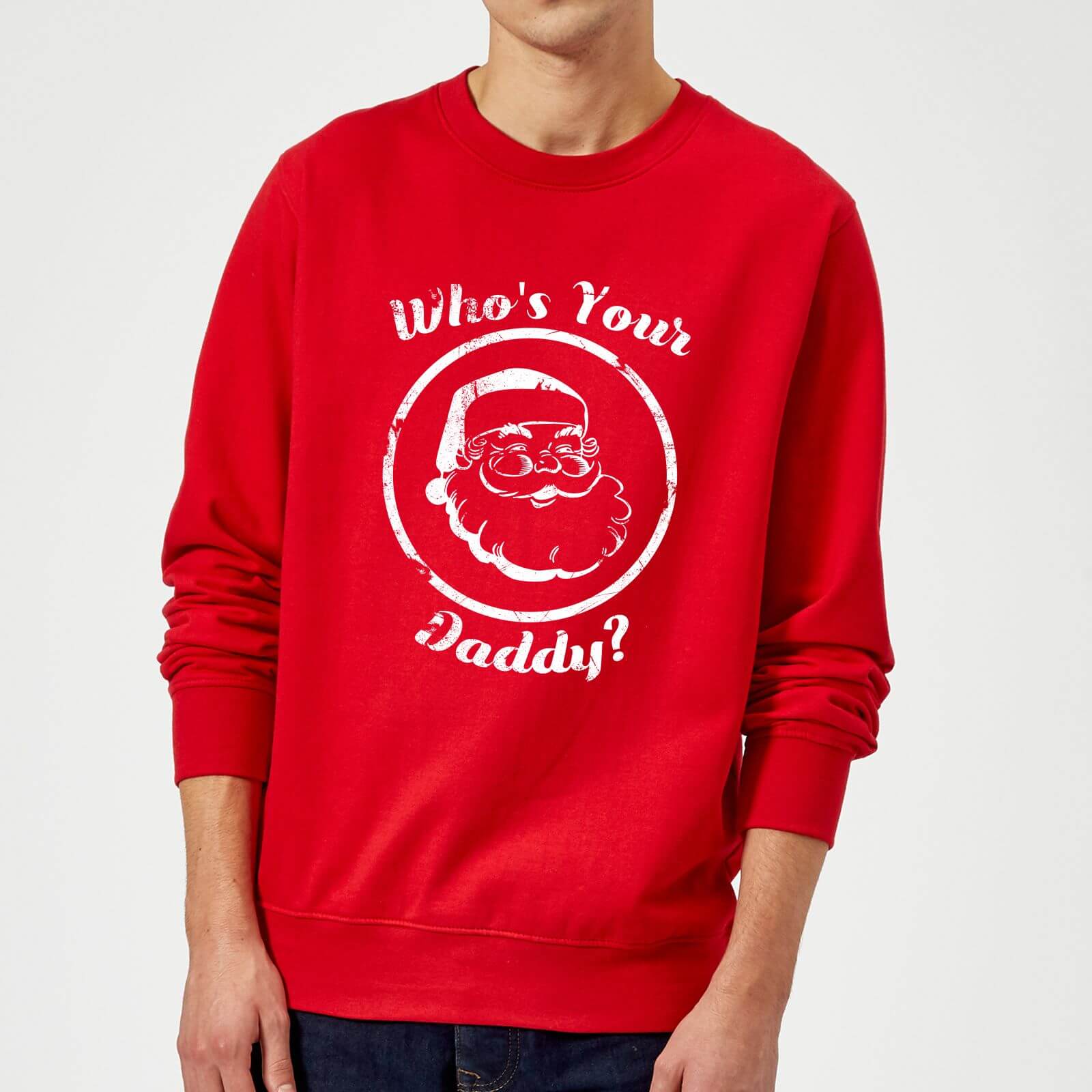Who's Your Daddy? Christmas Sweatshirt - Red - M - Red