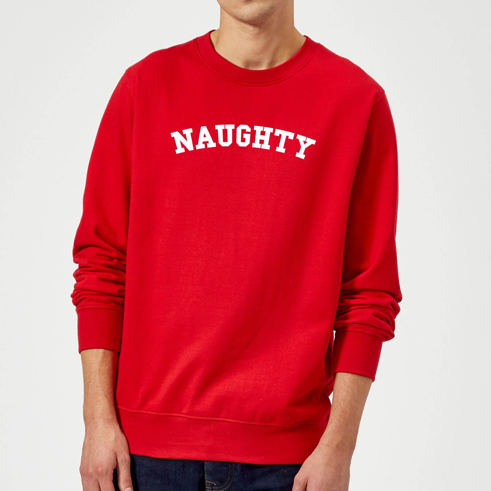 Naughty Christmas Sweatshirt - Red - M - Red