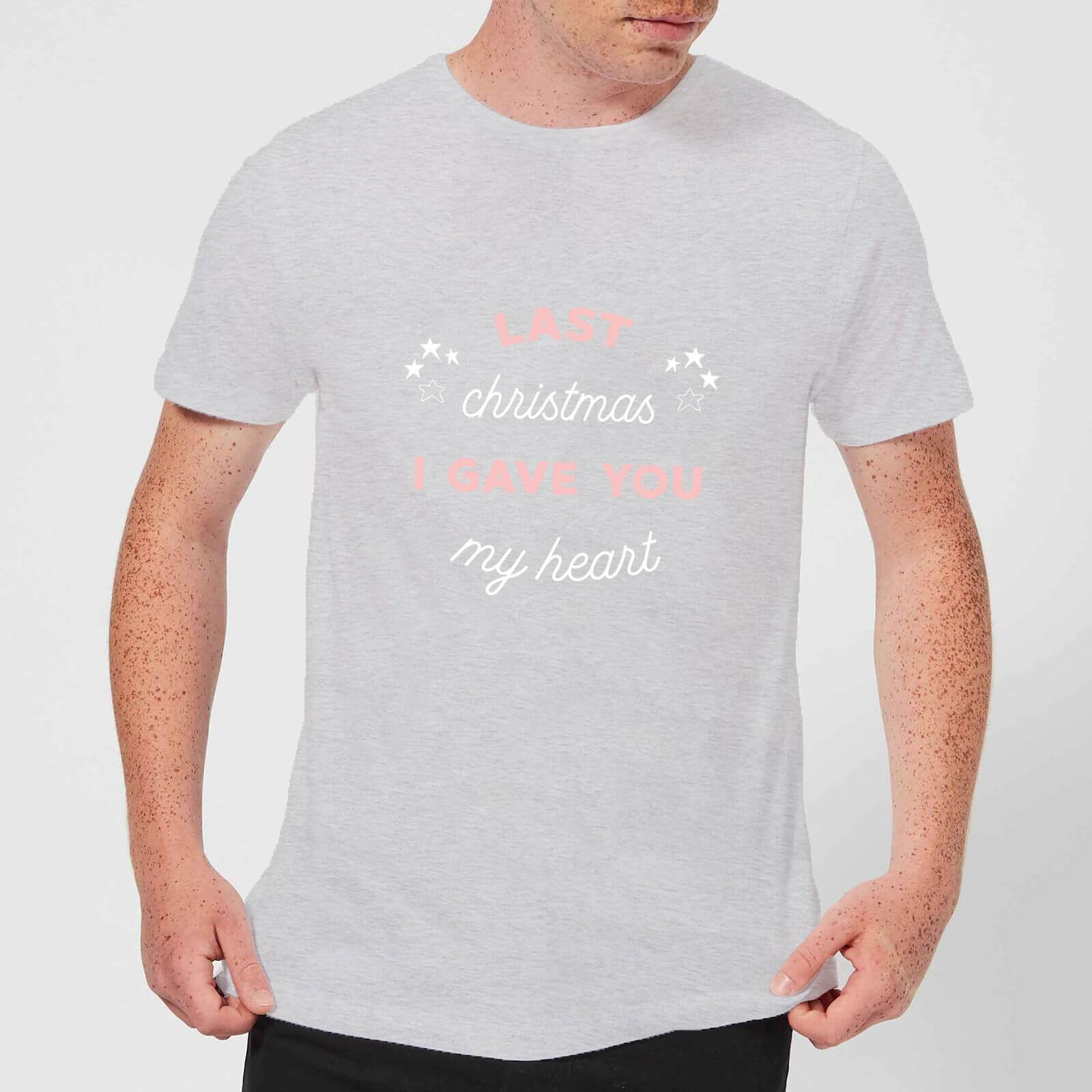 Last Christmas I Gave You My Heart Men's Christmas T-Shirt - Grey - XS - Grey