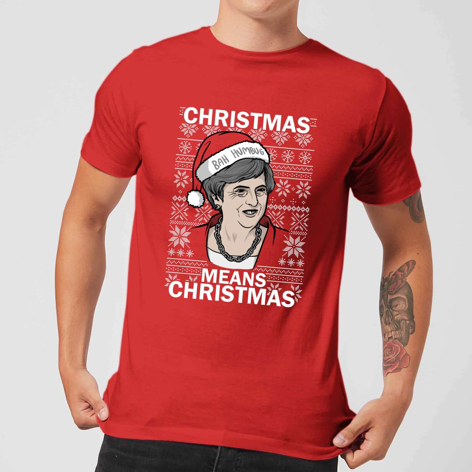 Christmas Means Christmas Men's Christmas T-Shirt - Red - XS