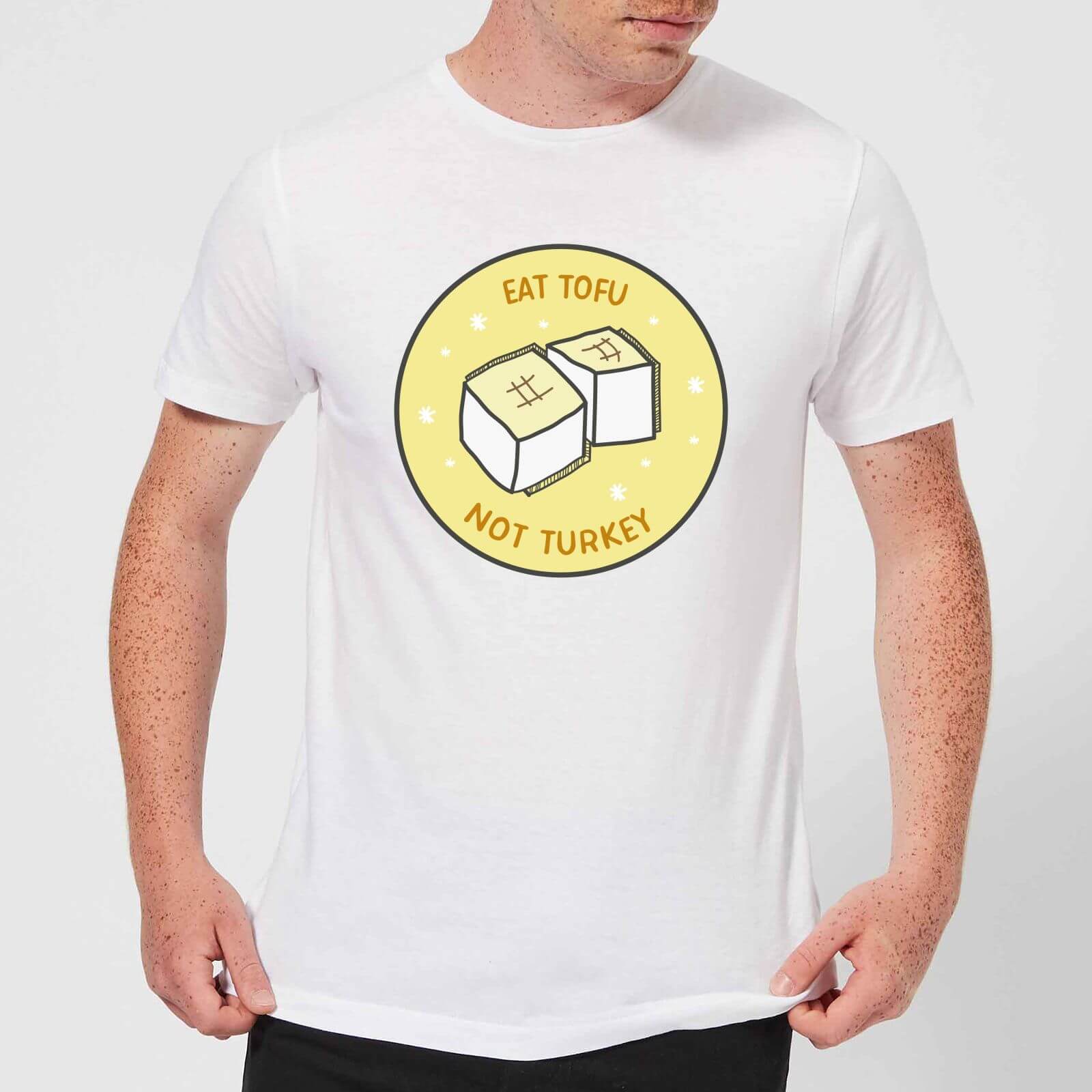 Eat Tofu Not Turkey Men's Christmas T-Shirt - White - XS - White
