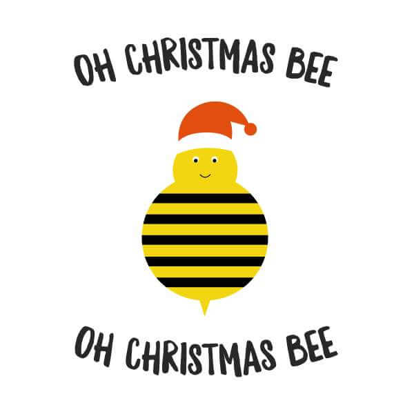 Oh Christmas Bee Oh Christmas Bee Men's Christmas T-Shirt - White - S - White