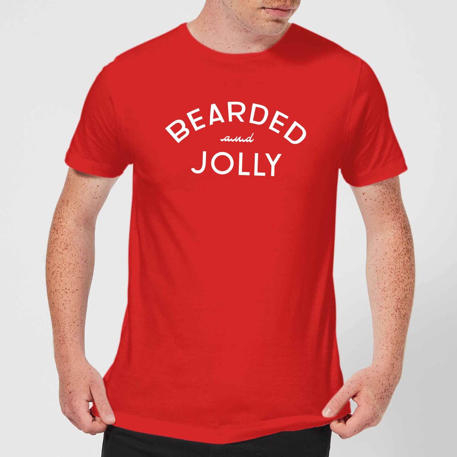 Bearded and Jolly Men's Christmas T-Shirt - Red - XS - Red