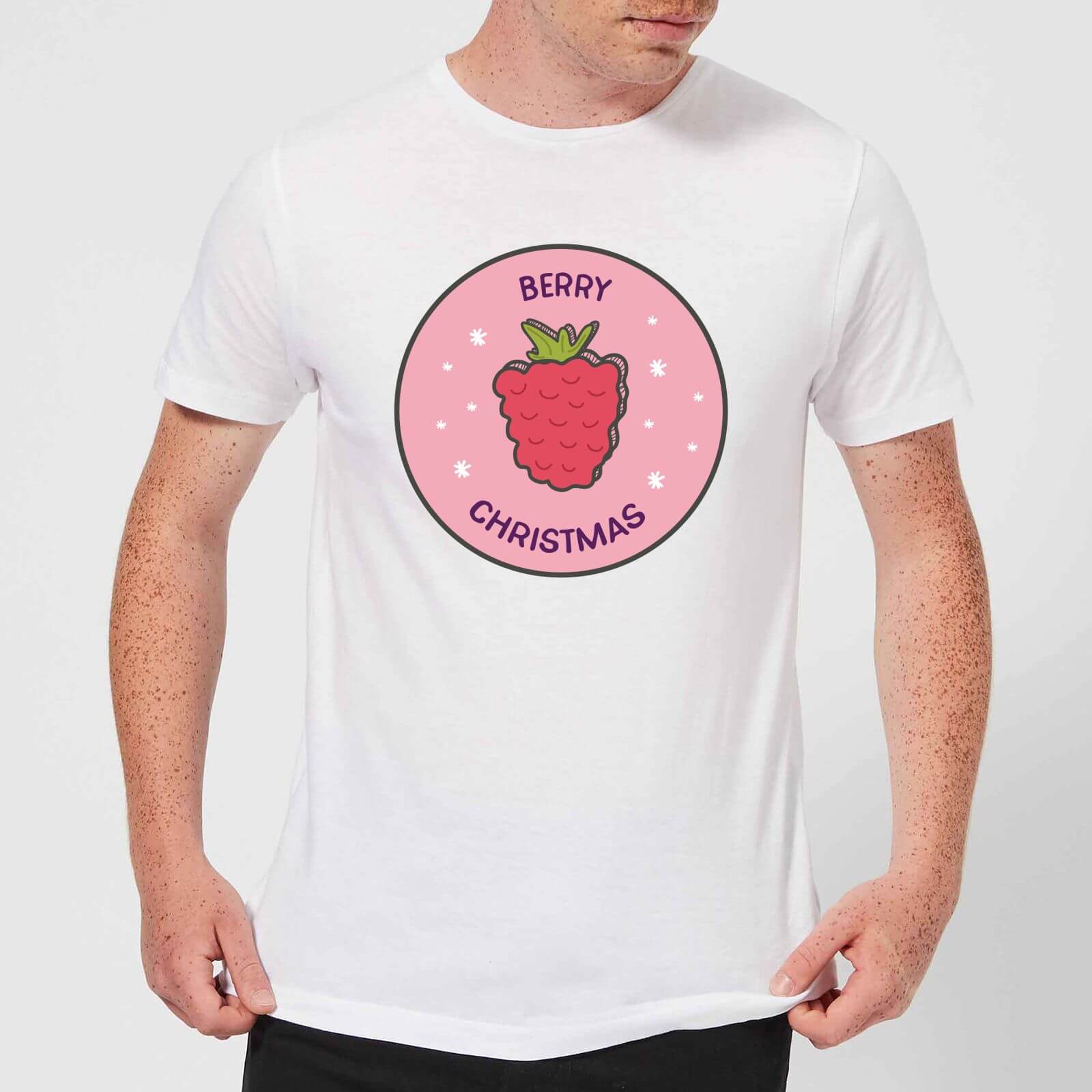 Berry Christmas Men's Christmas T-Shirt - White - XS - White