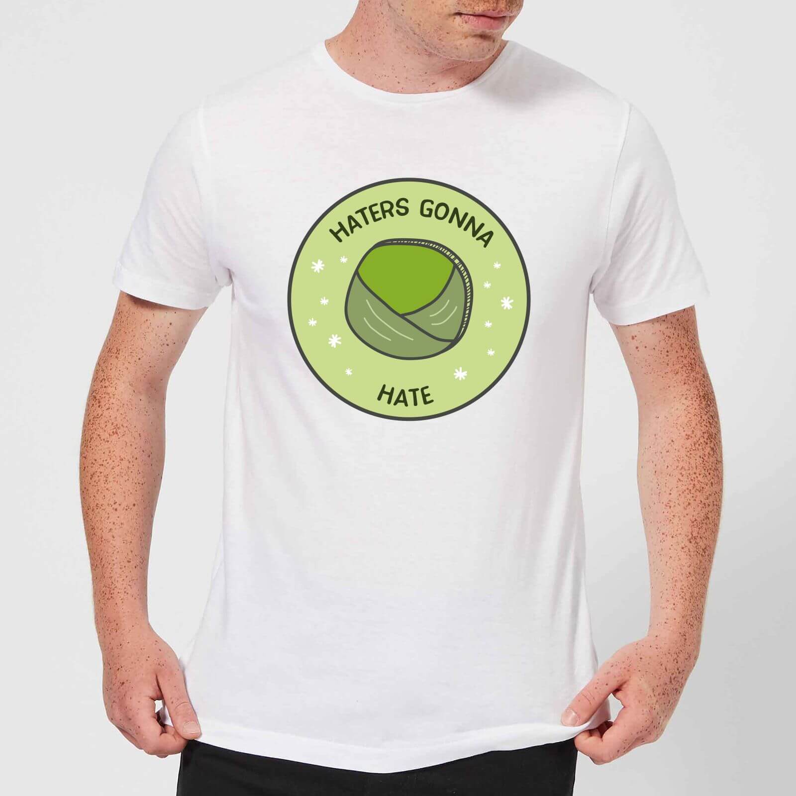 Haters Gonna Hate Men's Christmas T-Shirt - White - M