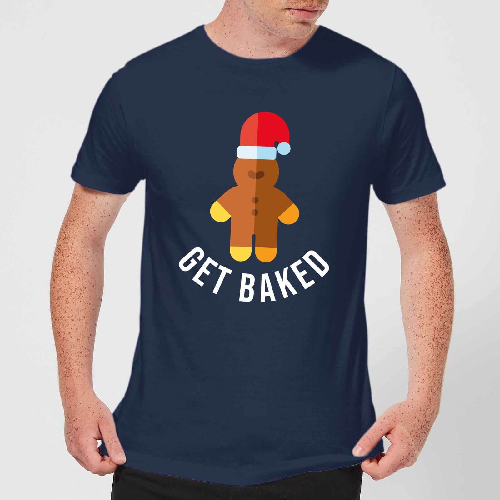 Get Baked Men's Christmas T-Shirt - Navy - S - Navy