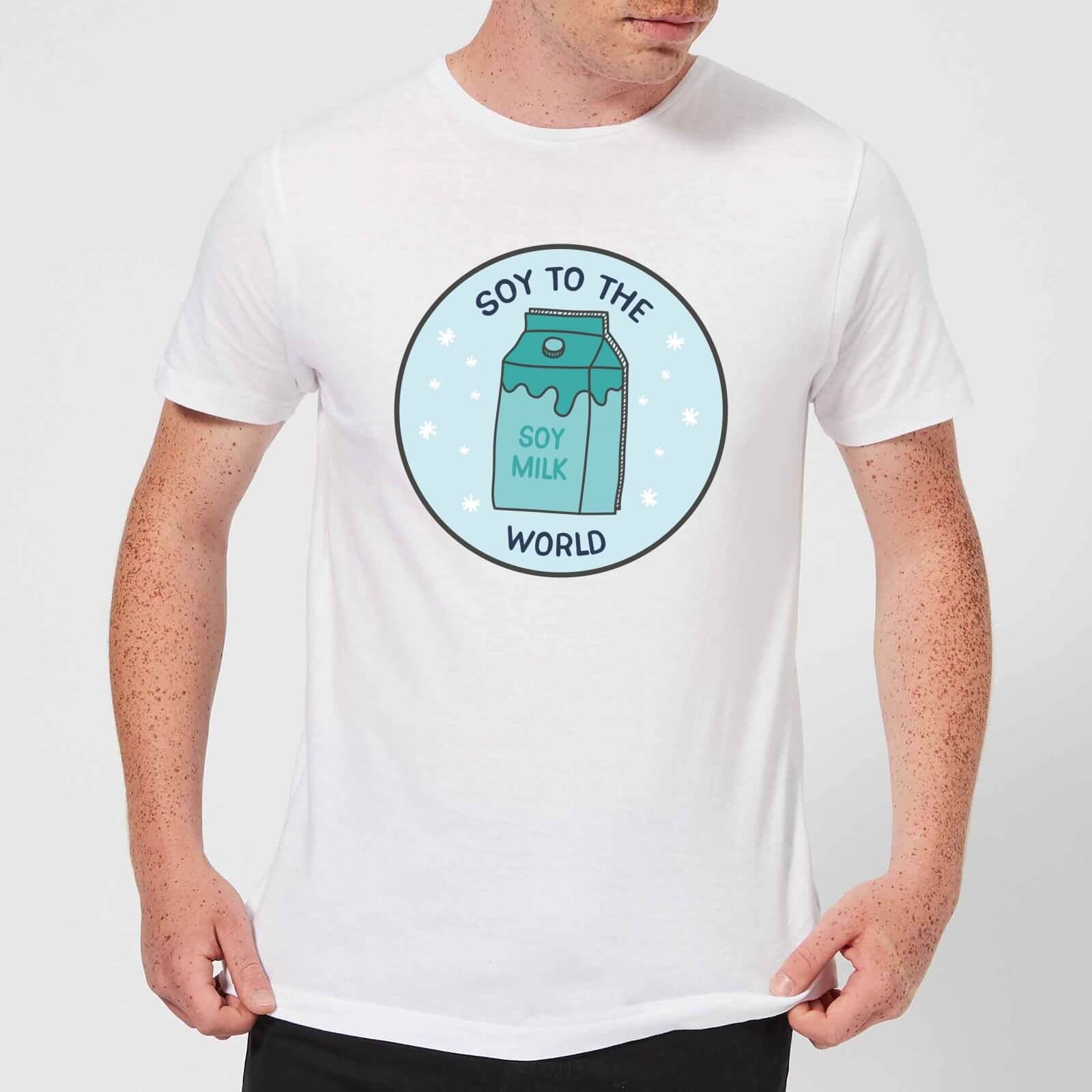 Soy To The World Men's Christmas T-Shirt - White - XS - White