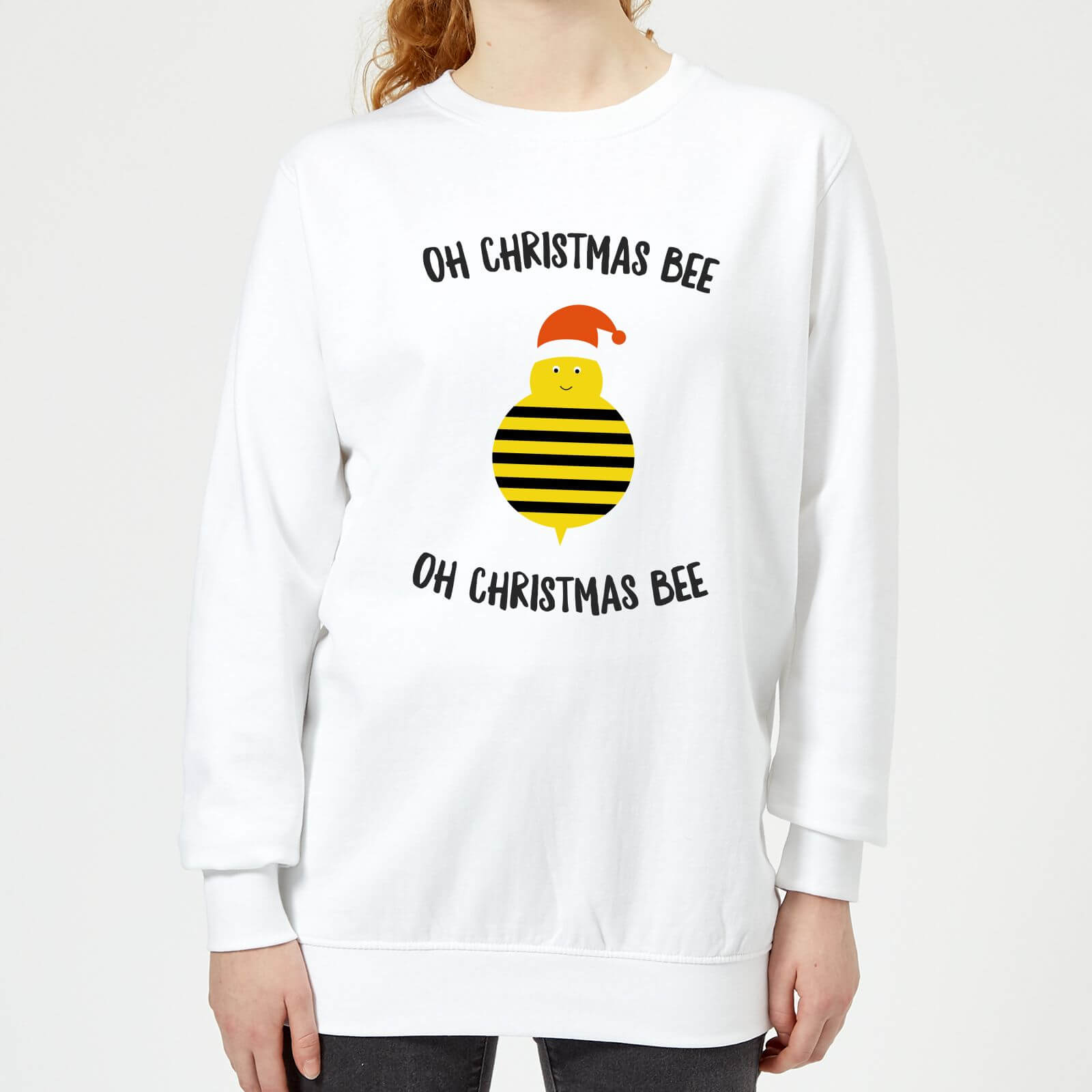 Oh Christmas Bee Oh Christmas Bee Women's Christmas Sweatshirt - White - S