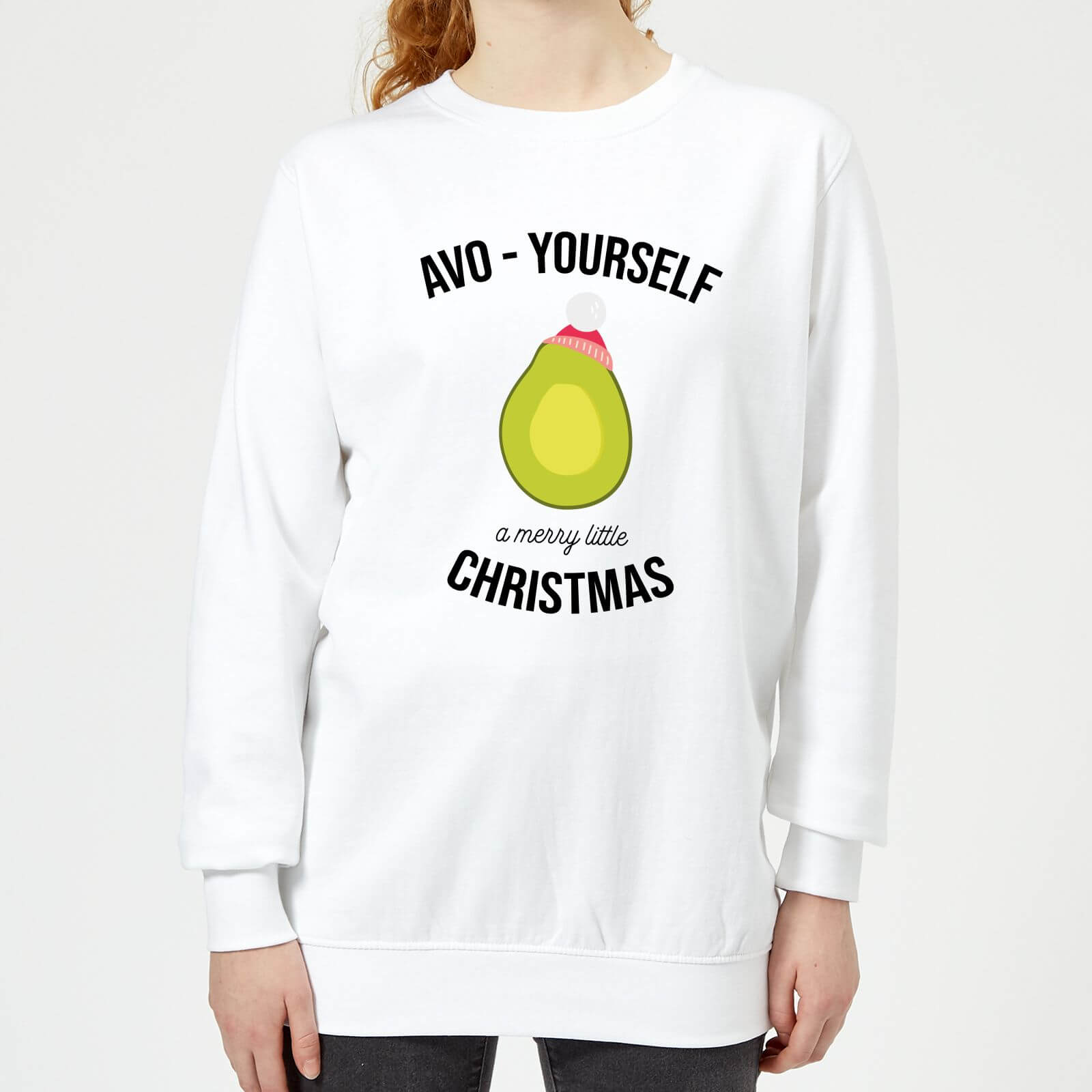 Avo-Yourself A Merry Little Christmas Women's Christmas Sweatshirt - White - XS