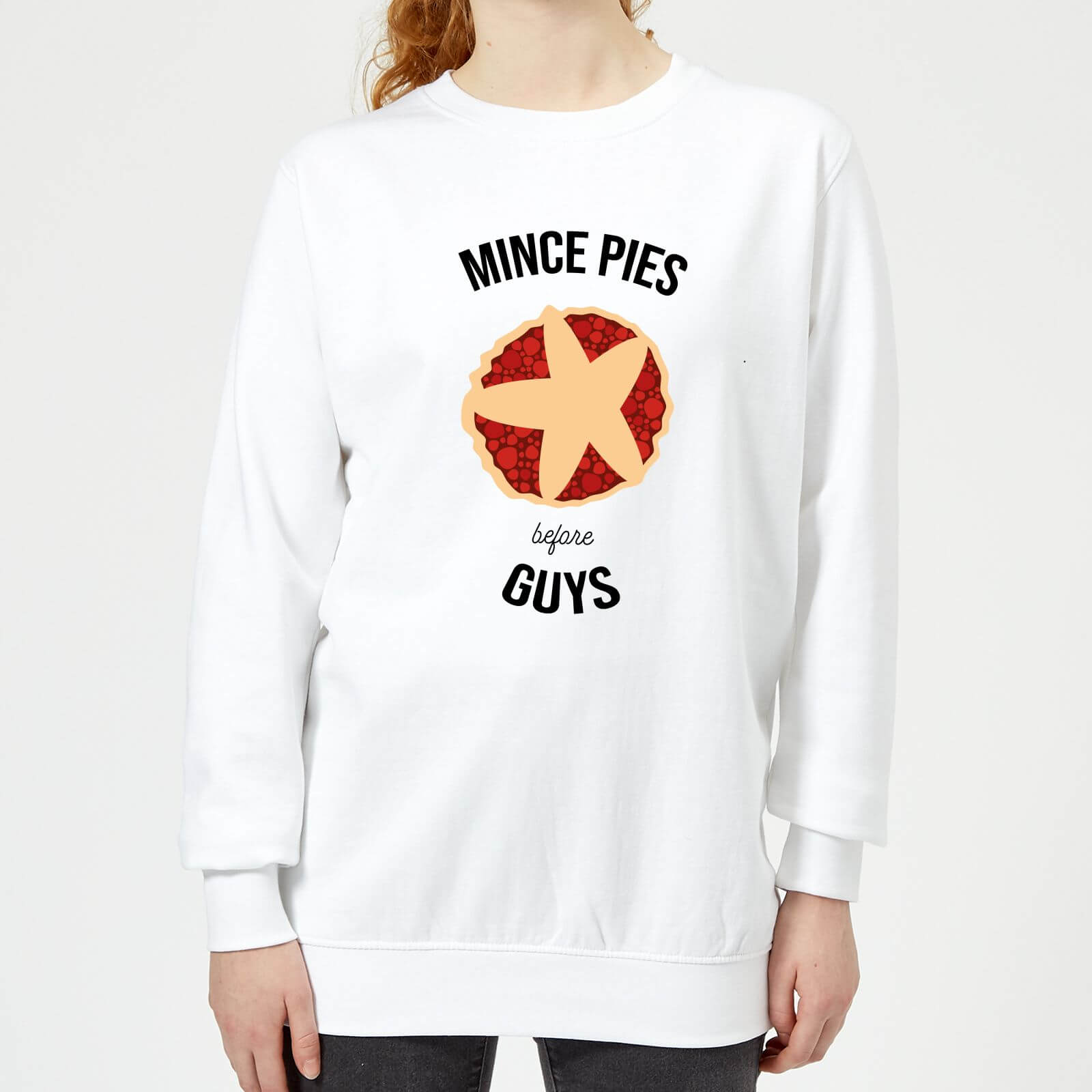 Mince Pies Before Guys Women's Christmas Sweatshirt - White - XS - White