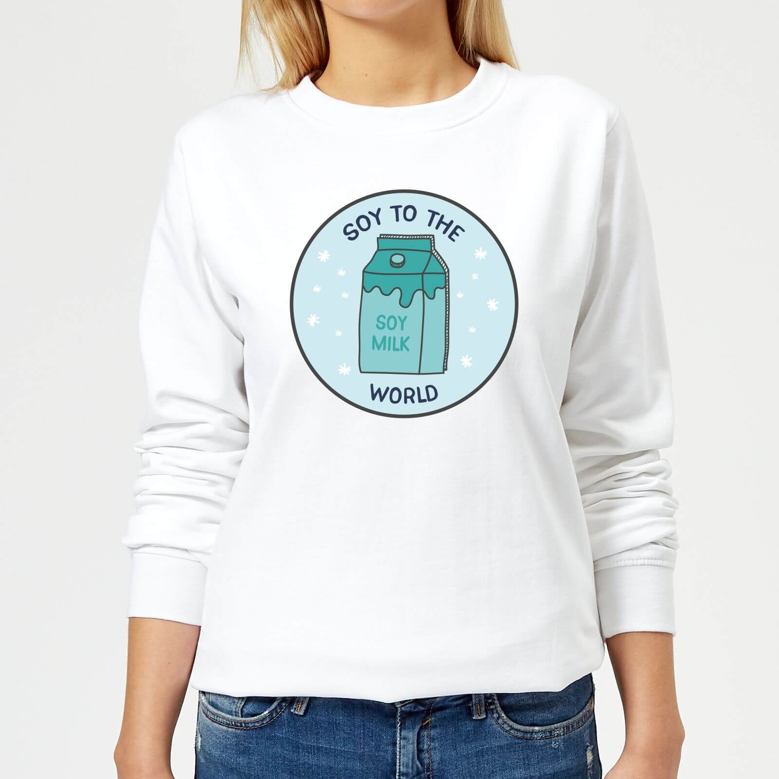 Soy To The World Women's Christmas Sweatshirt - White - XS - White