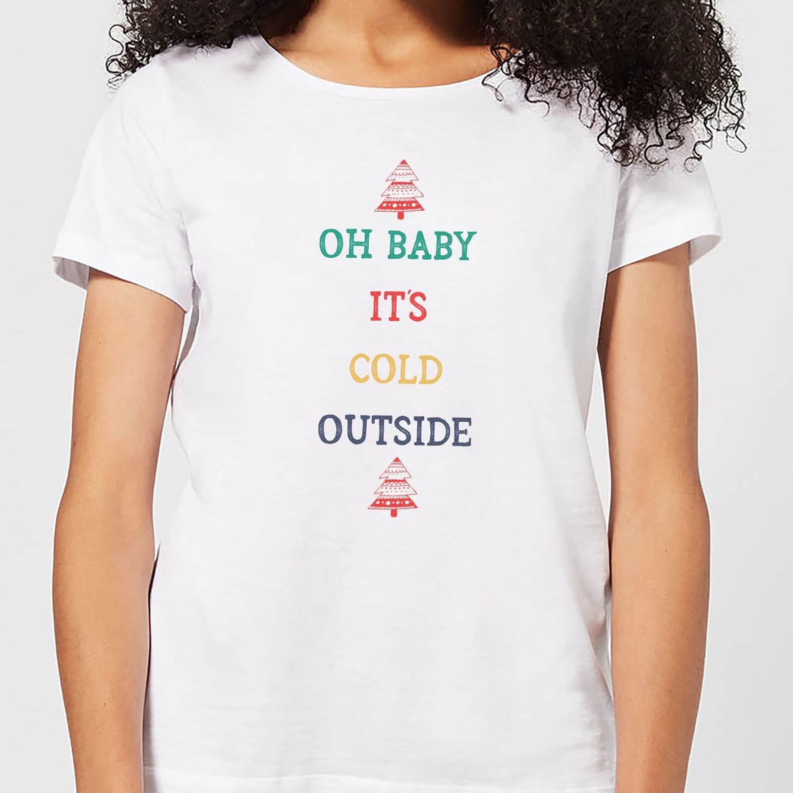 T-Shirt de Noël Femme Oh Baby It's Cold Outside - Blanc - 3XL - Blanc