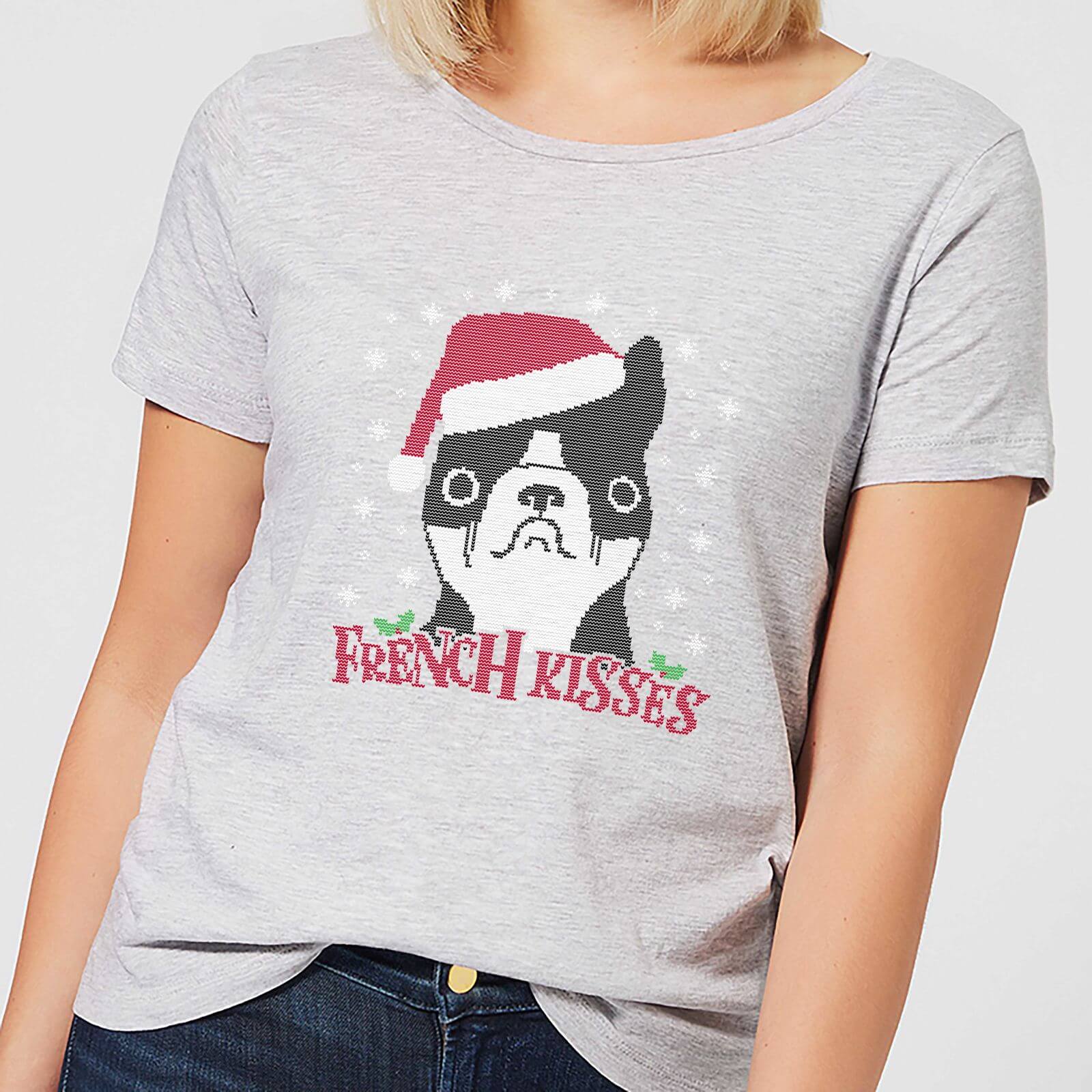 French Kisses Women's Christmas T-Shirt - Grey - S - Grey