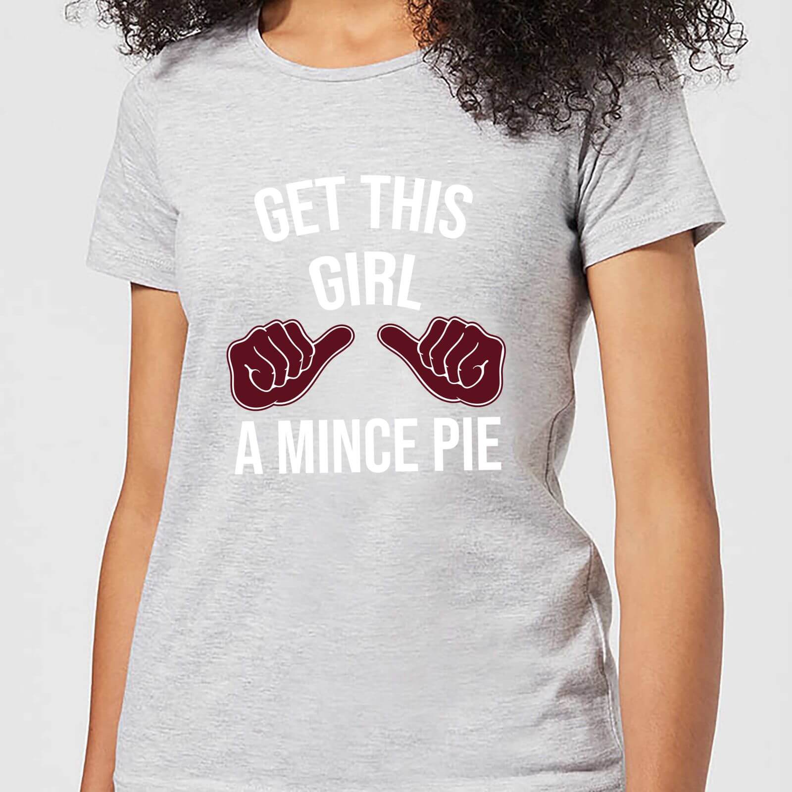 Get This Girl A Mince Pie Women's Christmas T-Shirt - Grey - S