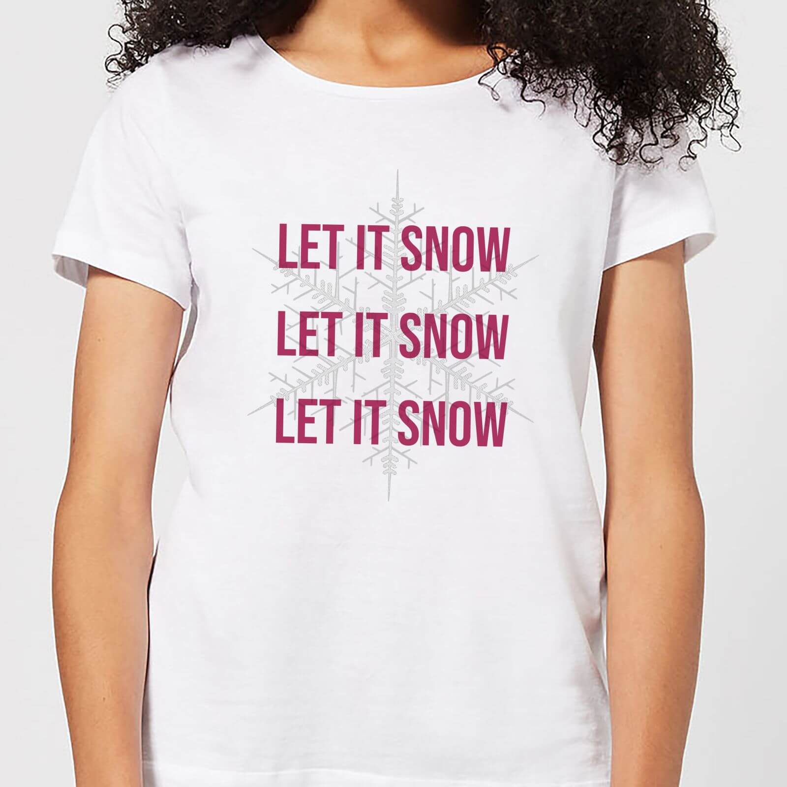 Let It Snow Women's Christmas T-Shirt - White - S