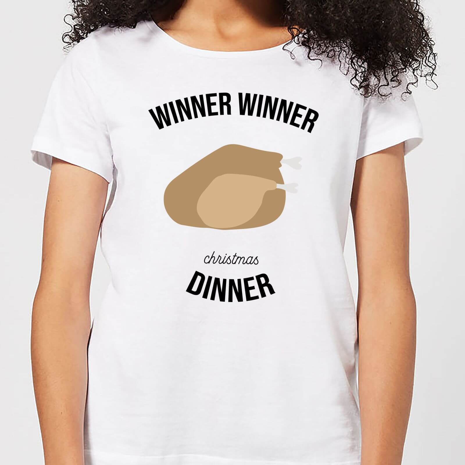 T-Shirt de Noël Femme Winner Winner Dinner - Blanc - 3XL - Blanc