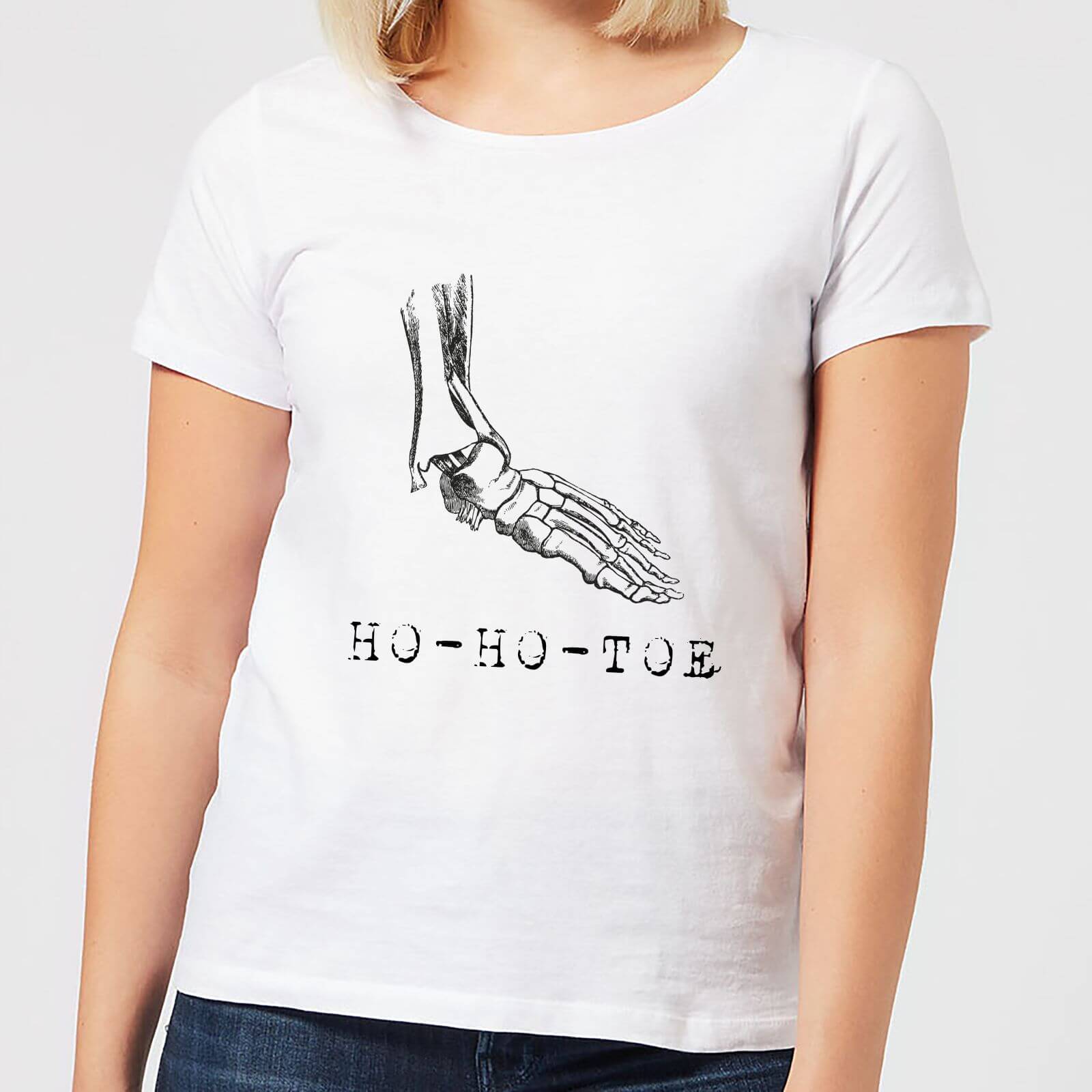 Ho-Ho-Toe Women's Christmas T-Shirt - White - S - White
