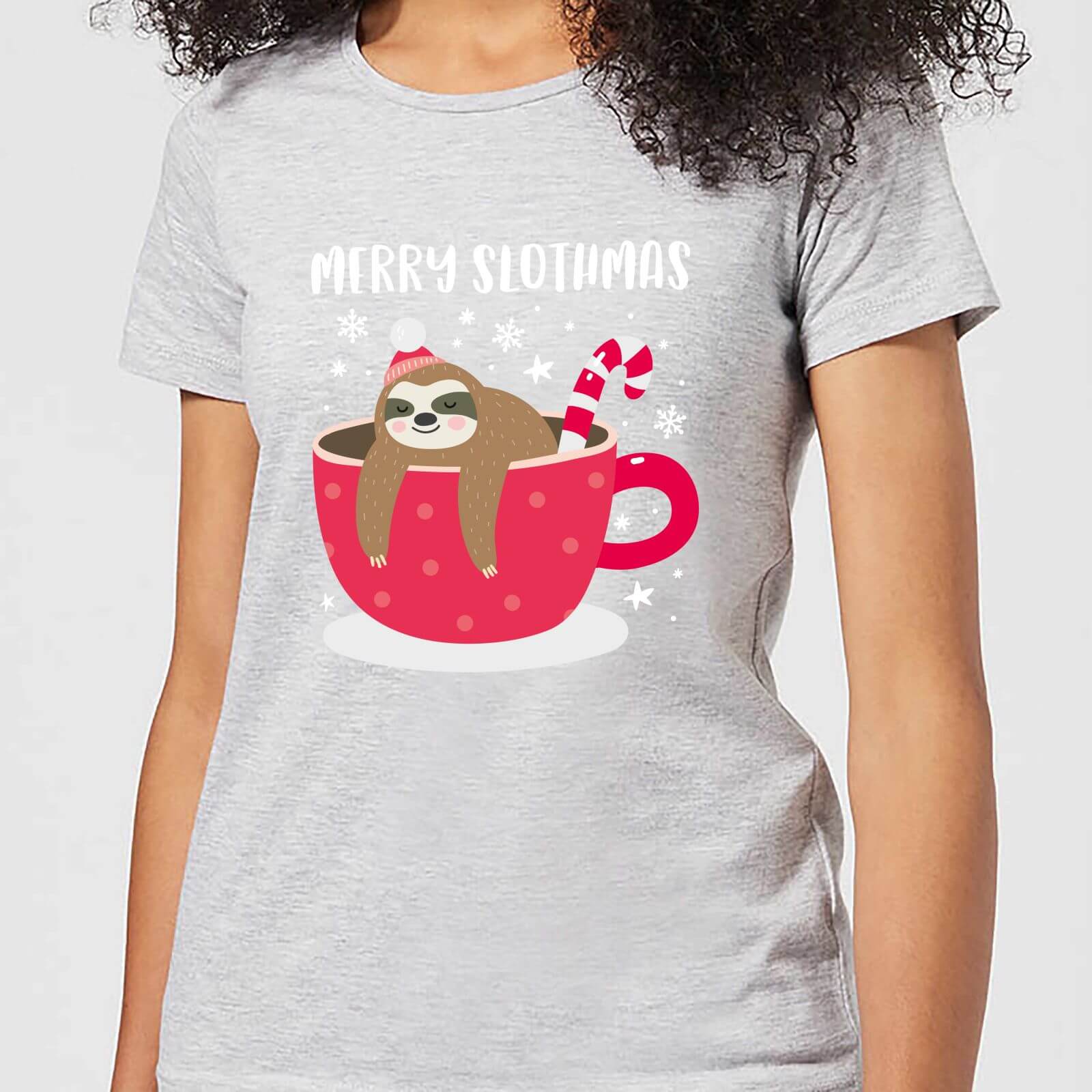 Merry Slothmas Women's Christmas T-Shirt - Grey - S