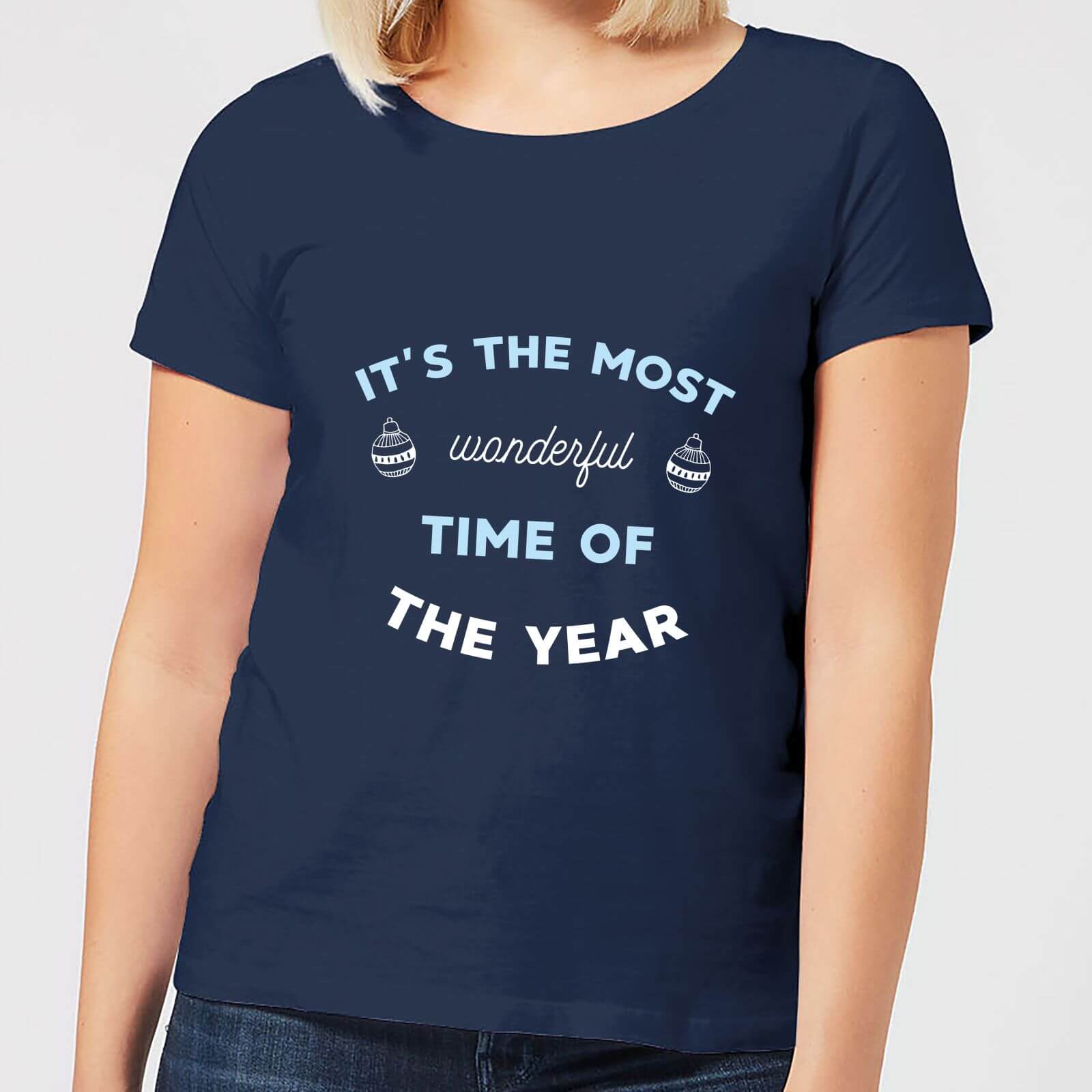 It's The Most Wonderful Time Of The Year Women's Christmas T-Shirt - Navy - S - Navy