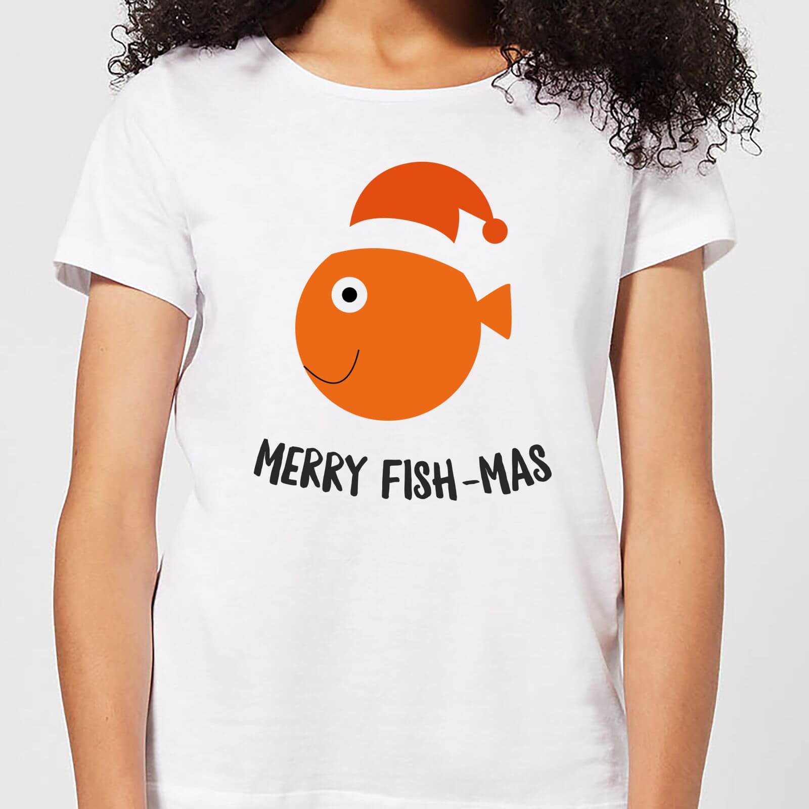 Merry Fish-Mas Women's Christmas T-Shirt - White - S