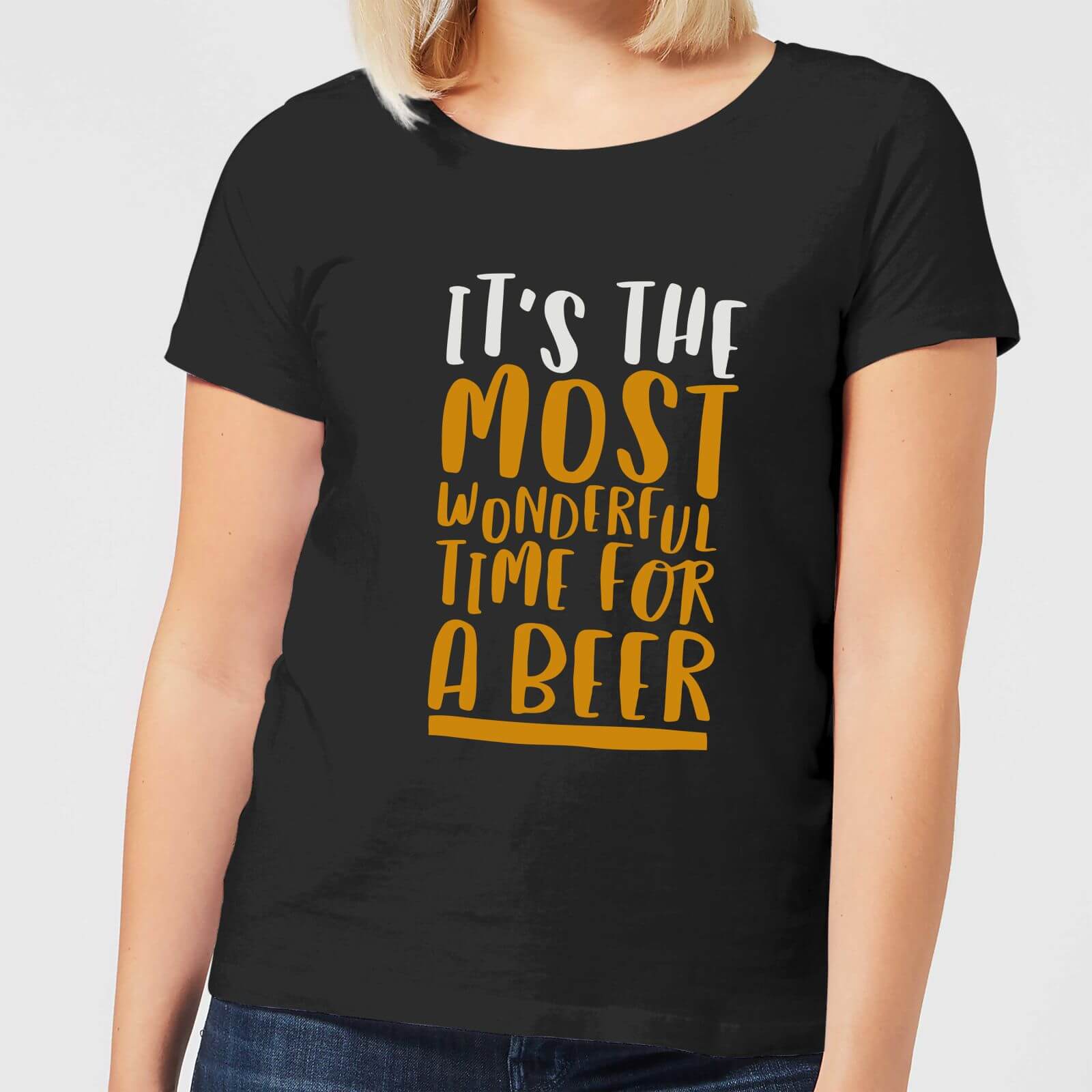 It's The Most Wonderful Time for A Beer Women's Christmas T-Shirt - Black - S - Black