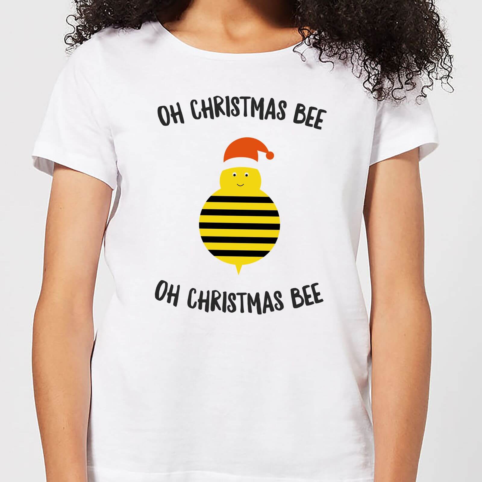 Oh Christmas Bee Oh Christmas Bee Women's Christmas T-Shirt - White - L