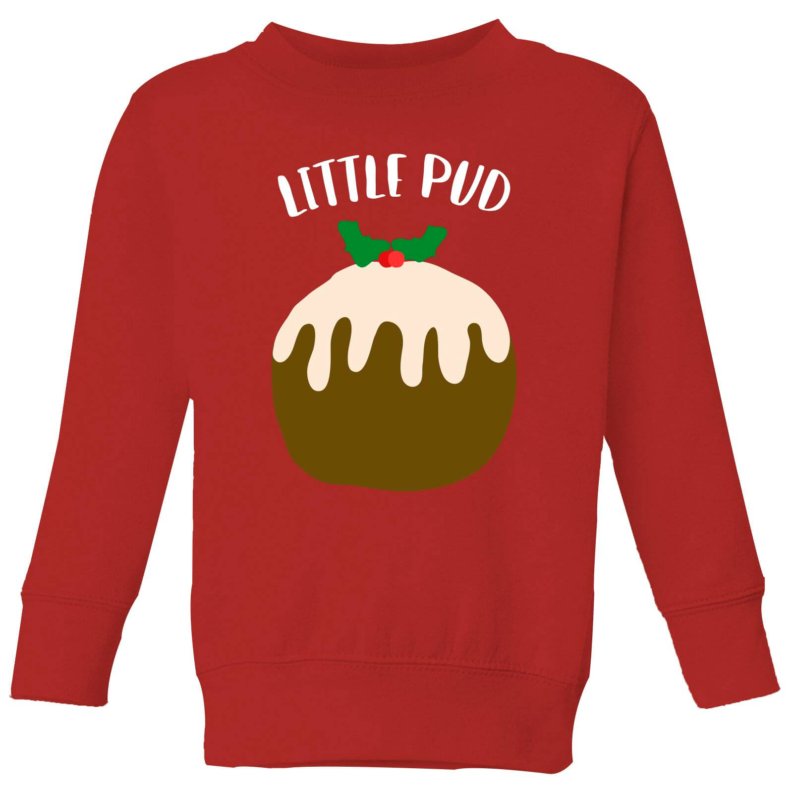 Little Pud Kids' Christmas Sweatshirt - Red - 3-4 Years