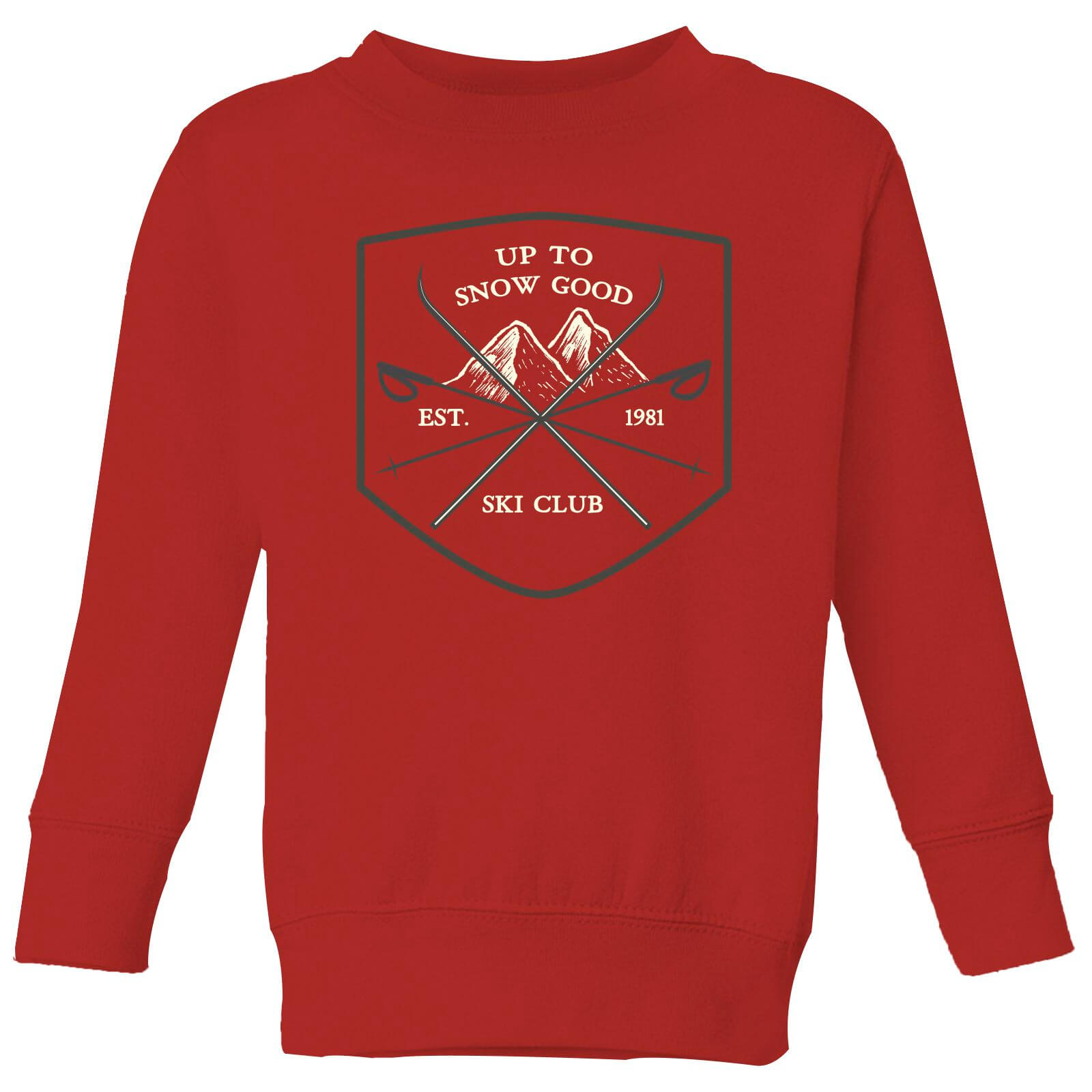 Up To Snow Good Kids' Christmas Sweatshirt - Red - 3-4 Years - Red