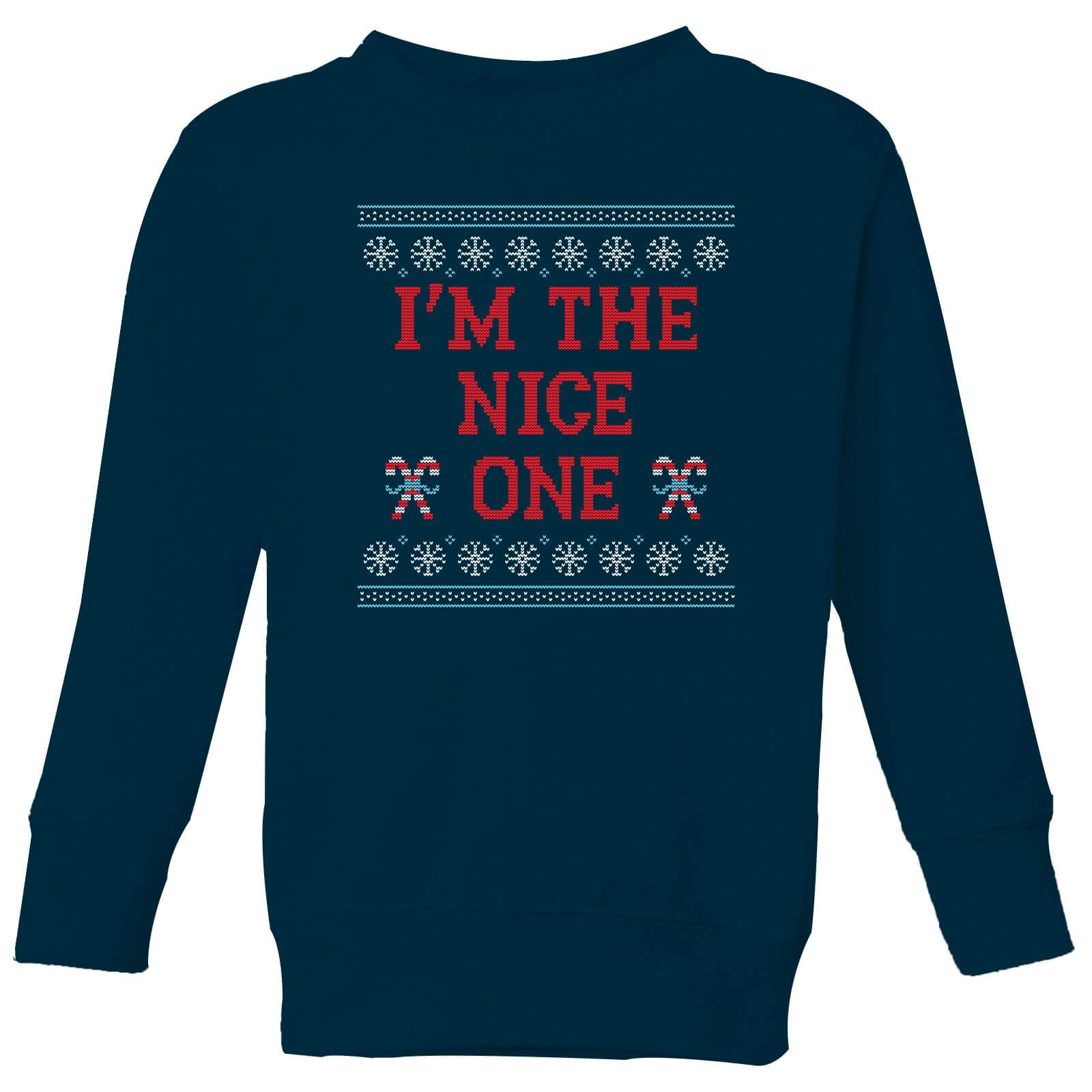 I'm The Nice One Kids' Christmas Sweatshirt - Navy - 9-10 Years - Navy